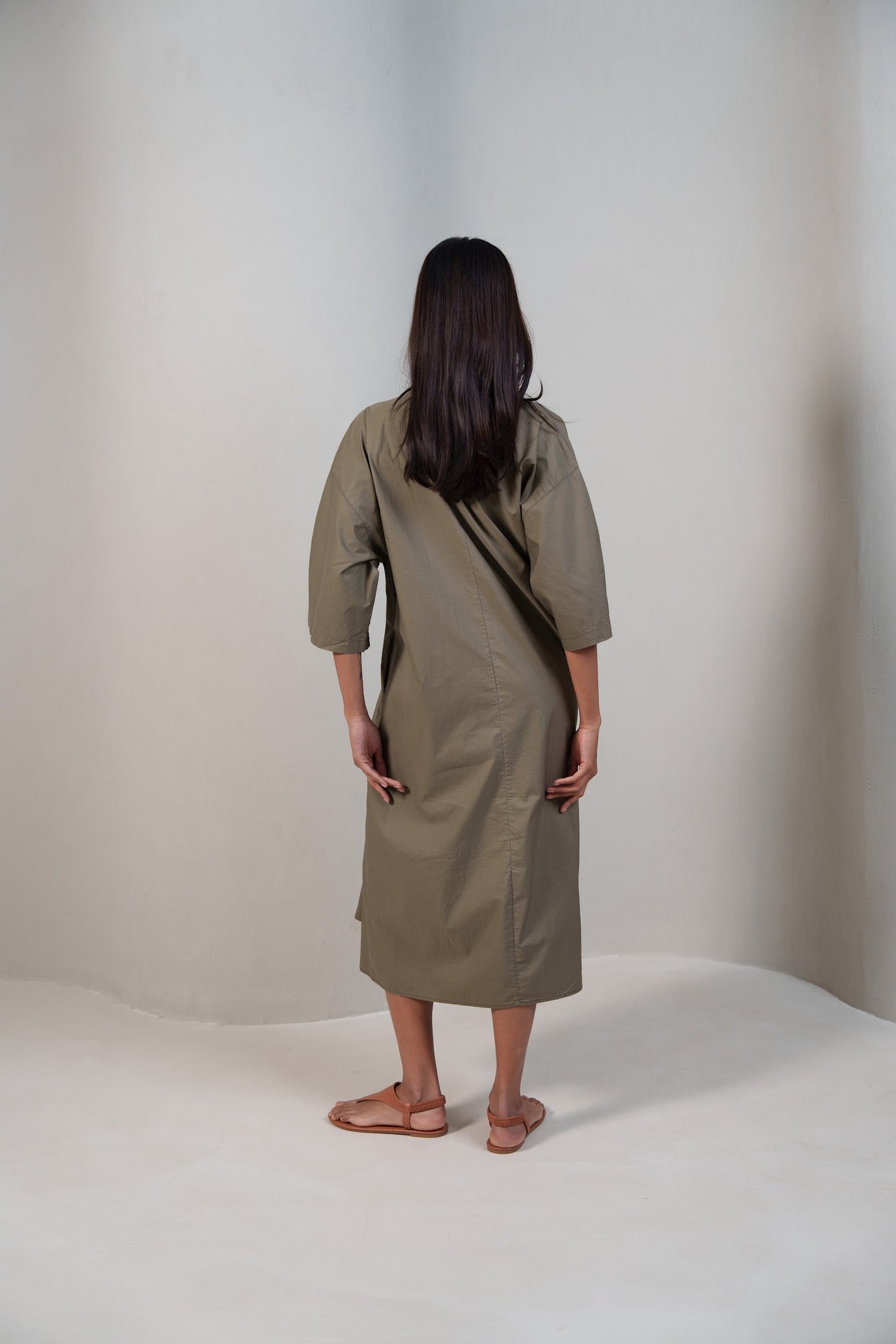 Soft Short Sleeve Midi Dress