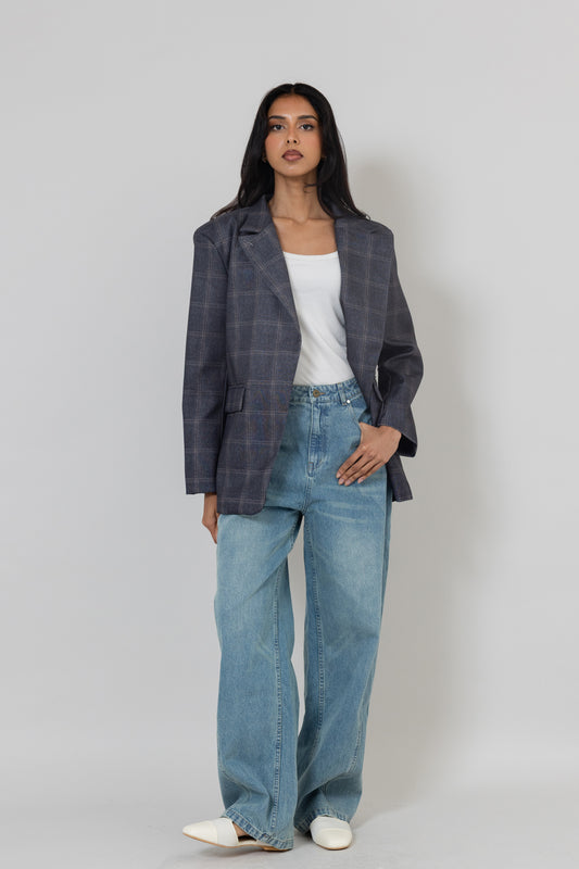 Overlay Checked Jacket