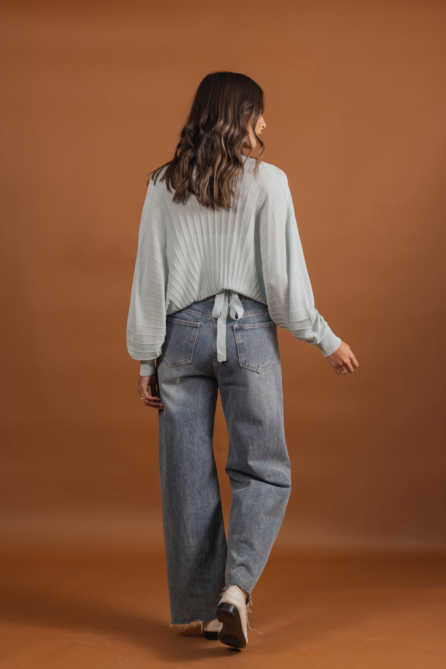 Wide Pleated Wrap Tops