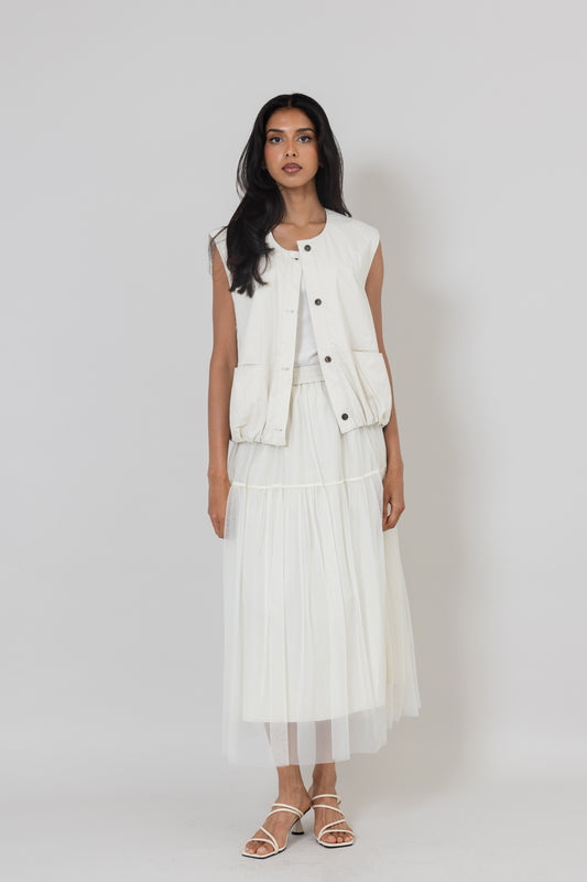 Tulle Skirt Skirt & Vest Set