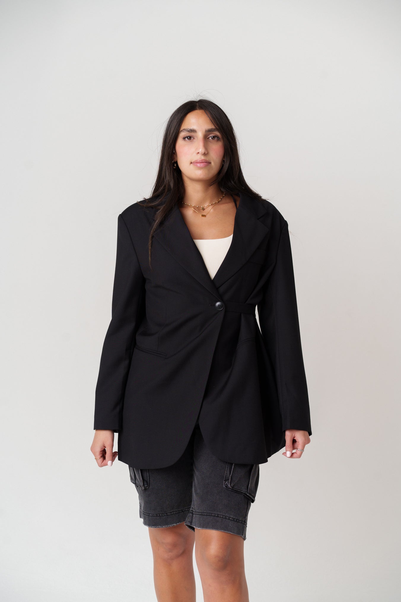 Black Blazer with Side Button