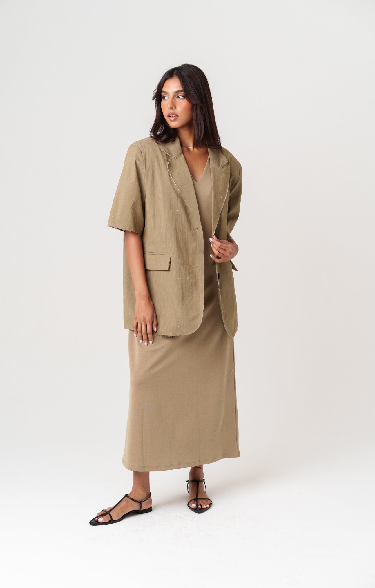 Khaki Long Dress