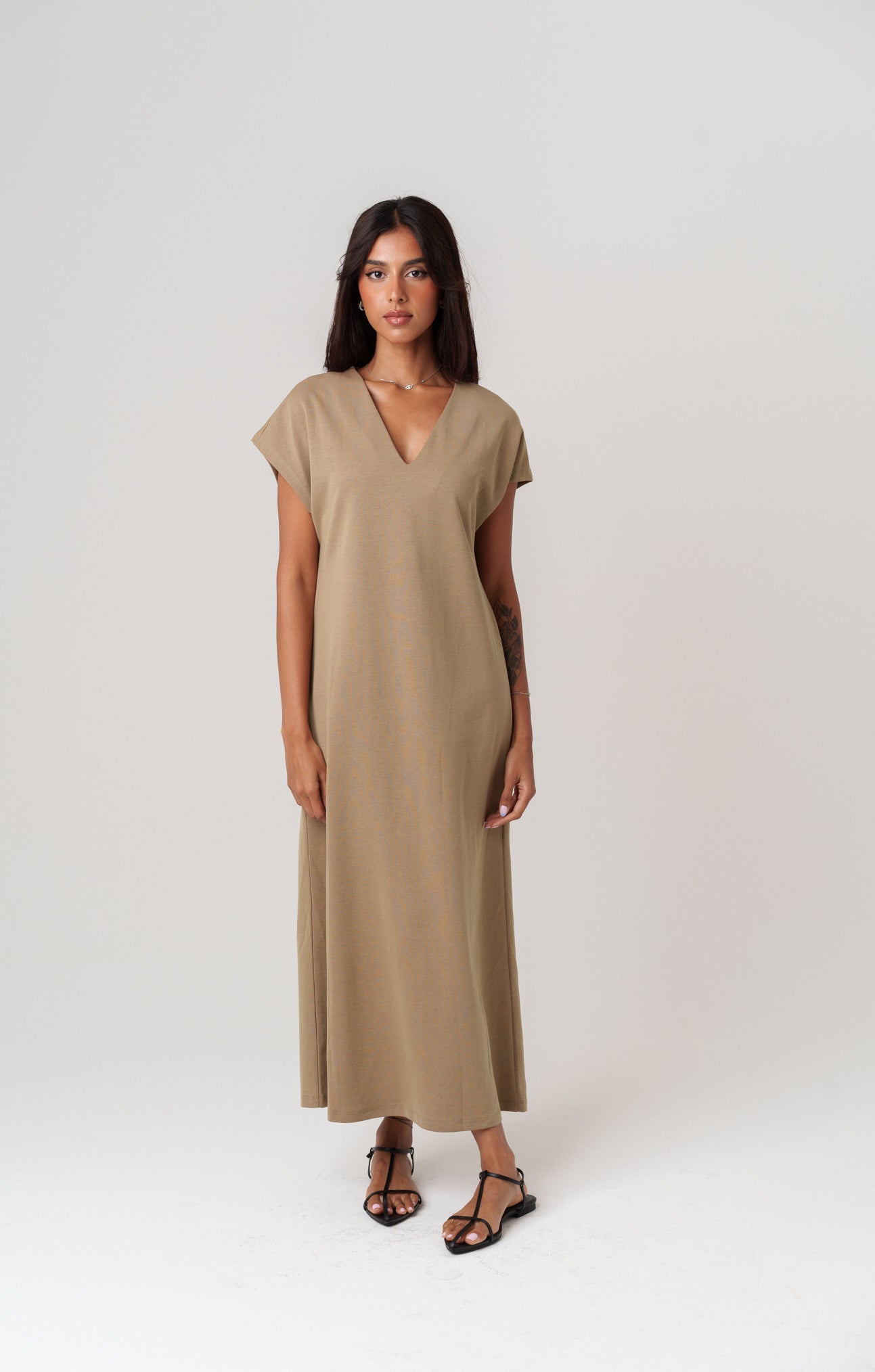 Khaki Long Dress