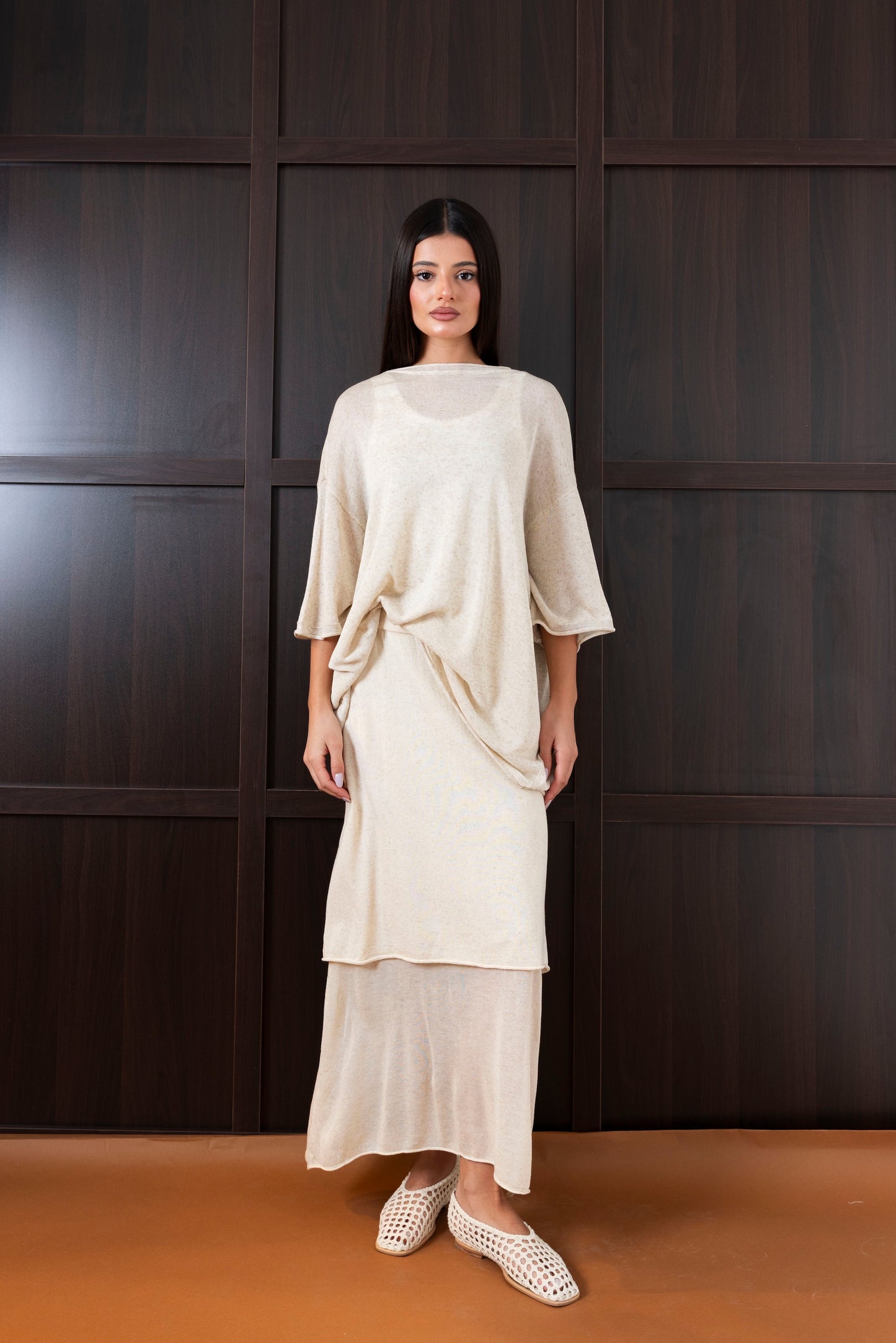 Skirt & Top Light Knit Set