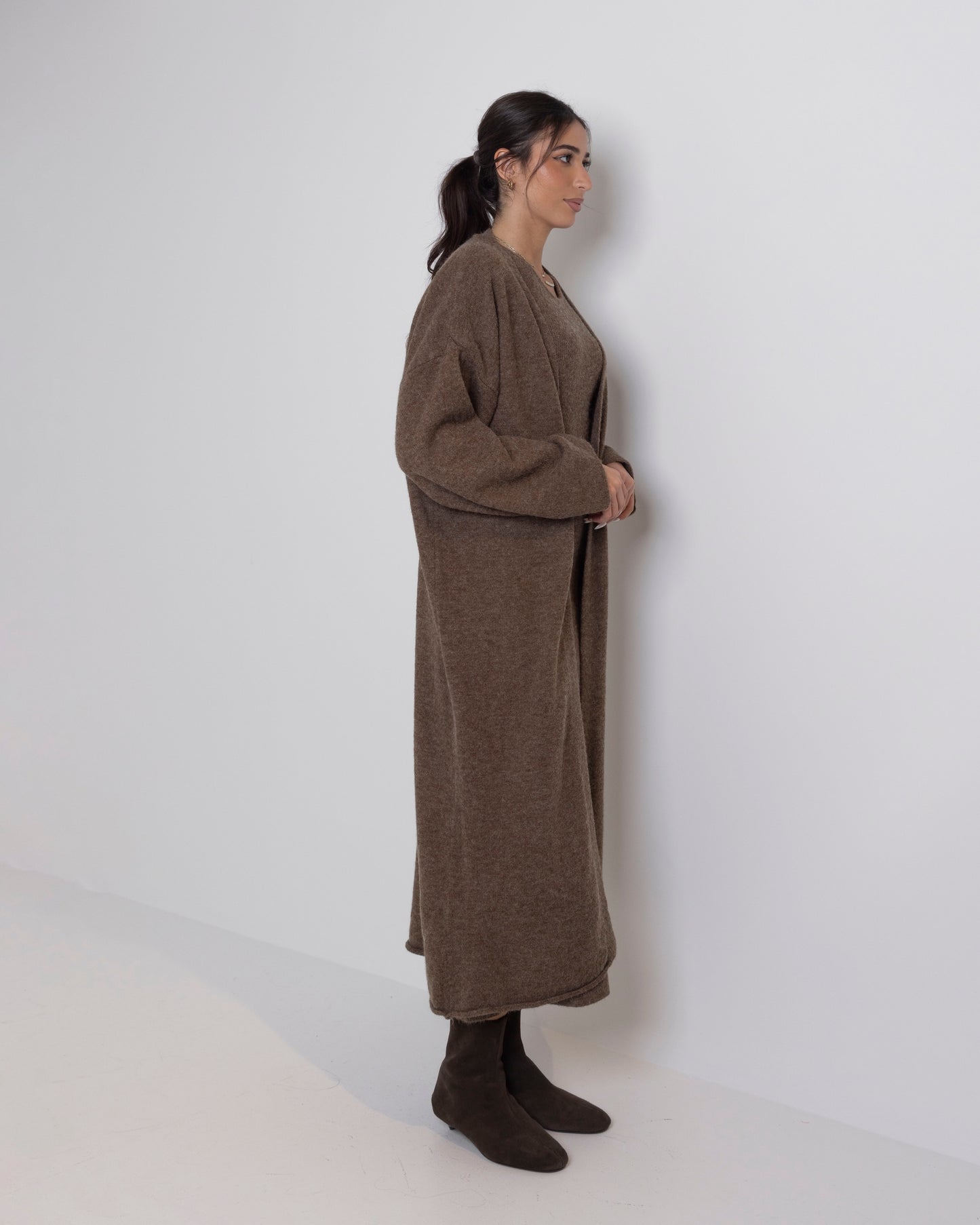 Coffee Long Dress Knitwear