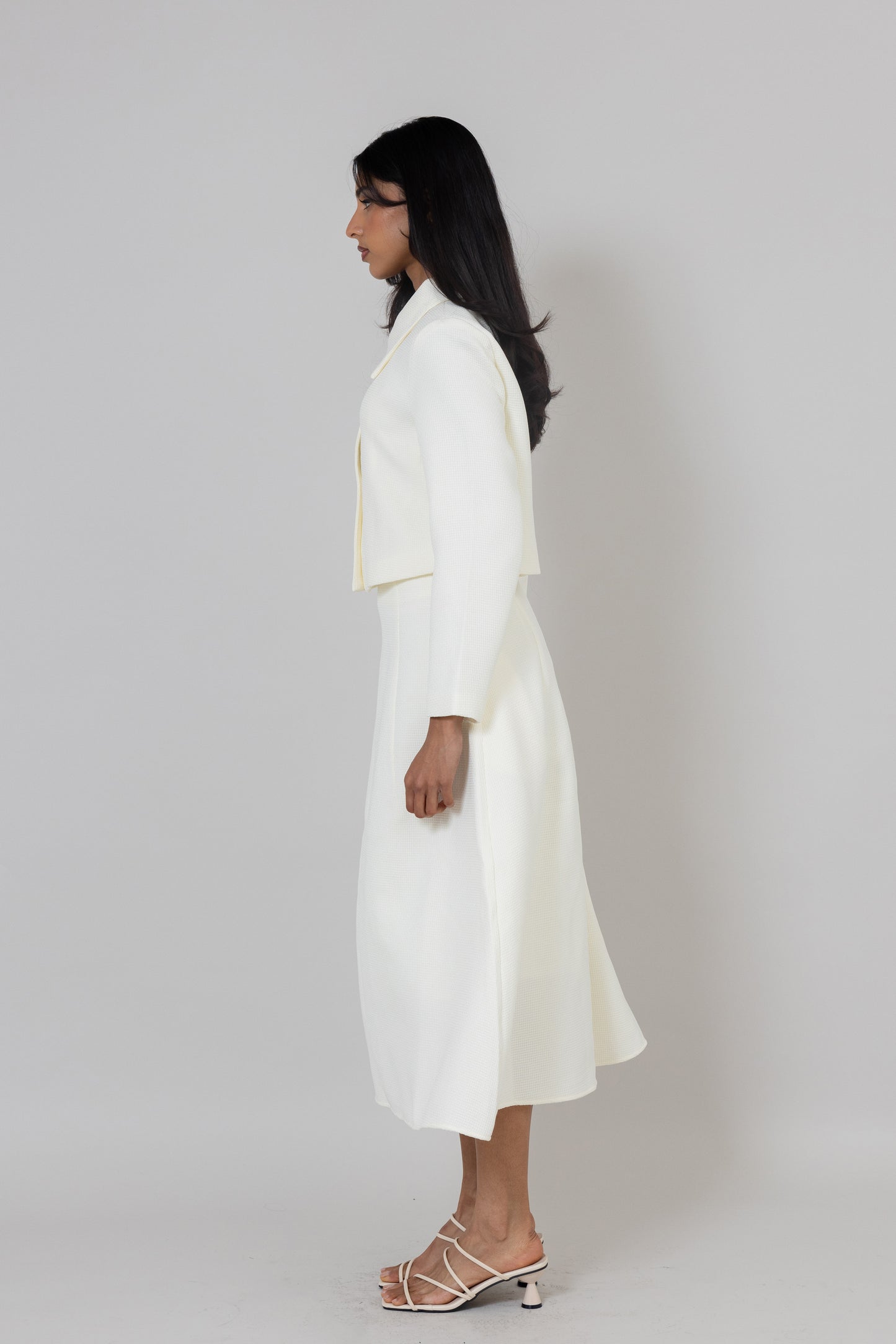 Ivory Skirt & Short Jacket Set