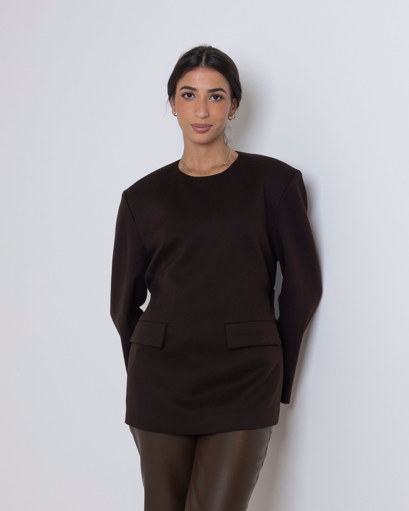 Top with Pockets in Coffee