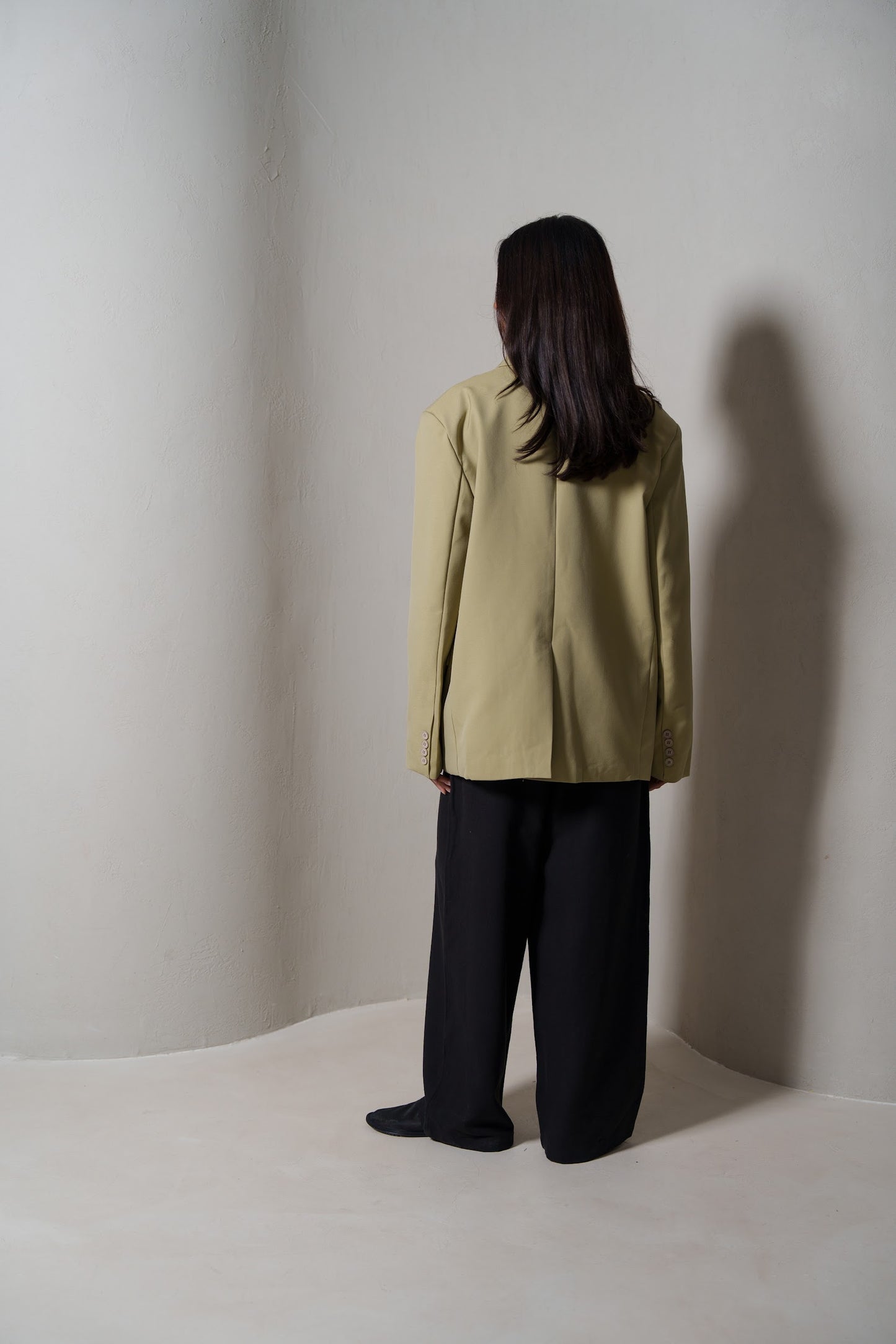 Khaki Blazer with Inner Wrap