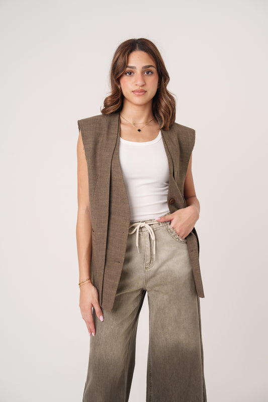 Khaki Double Vest