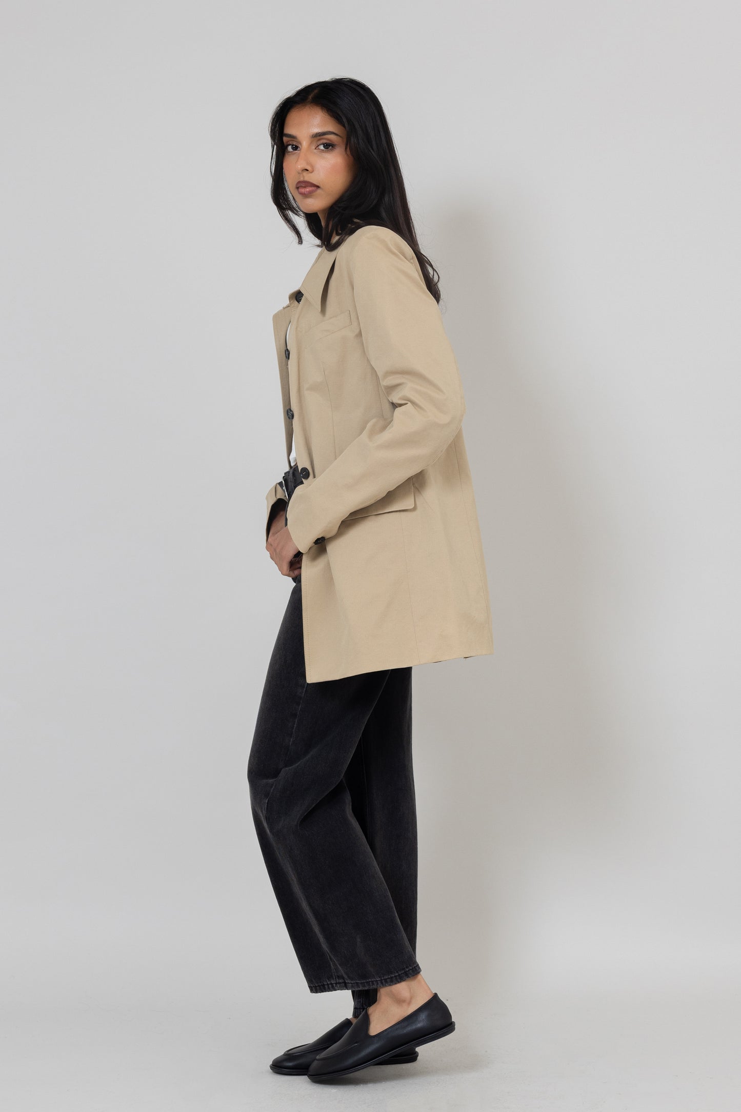 Structured Camel Collared Jacket
