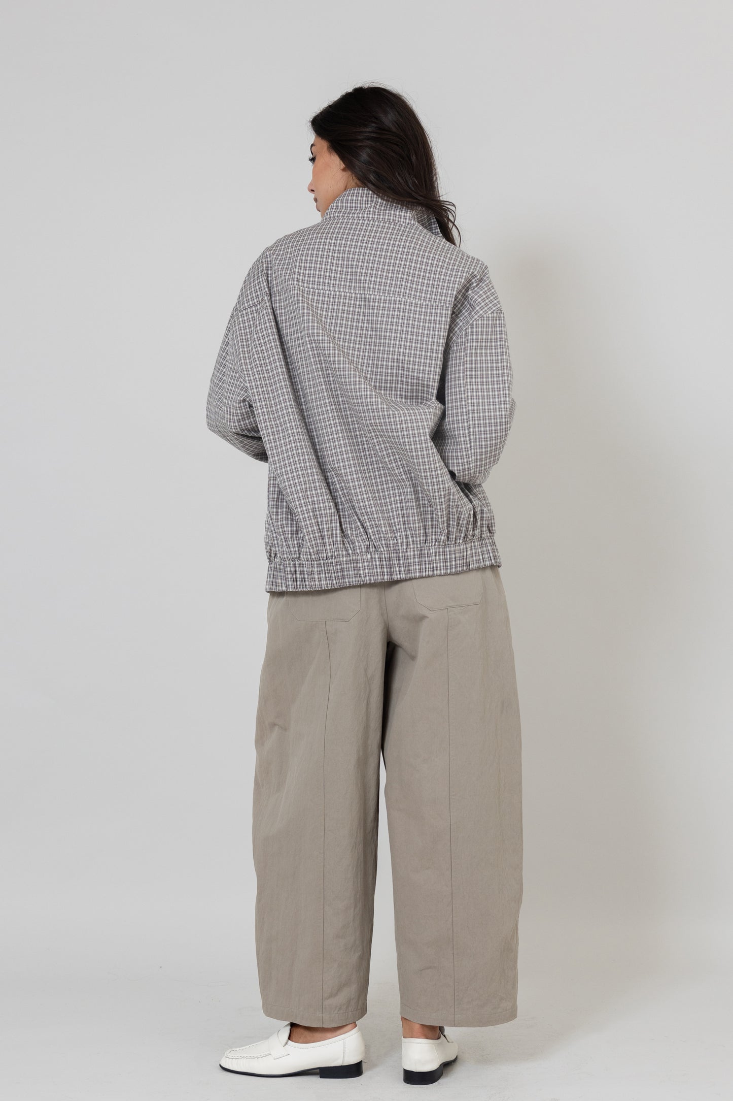 Light Plaid Bomber