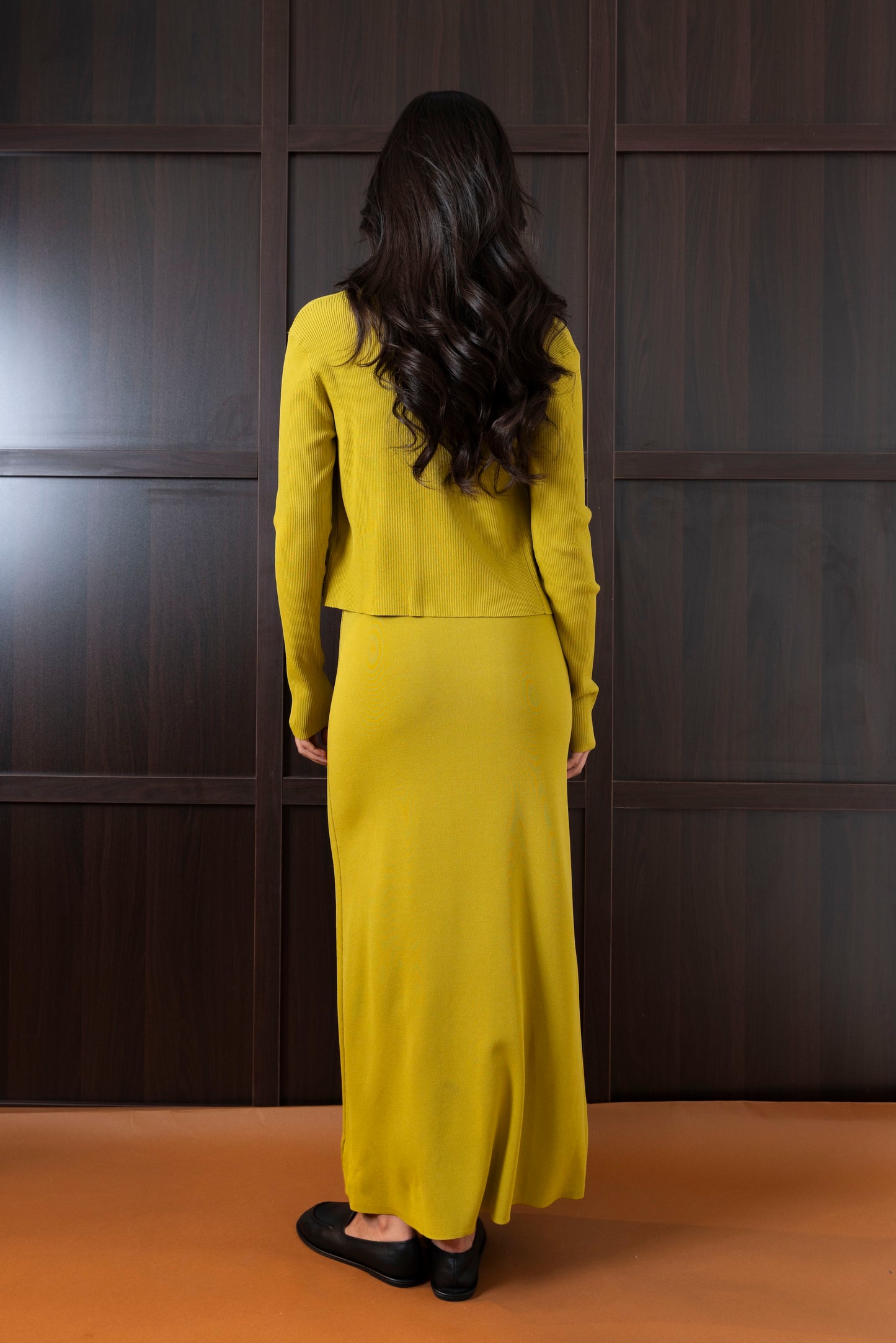 Ribbed Maxi Dress & Short Cardigan