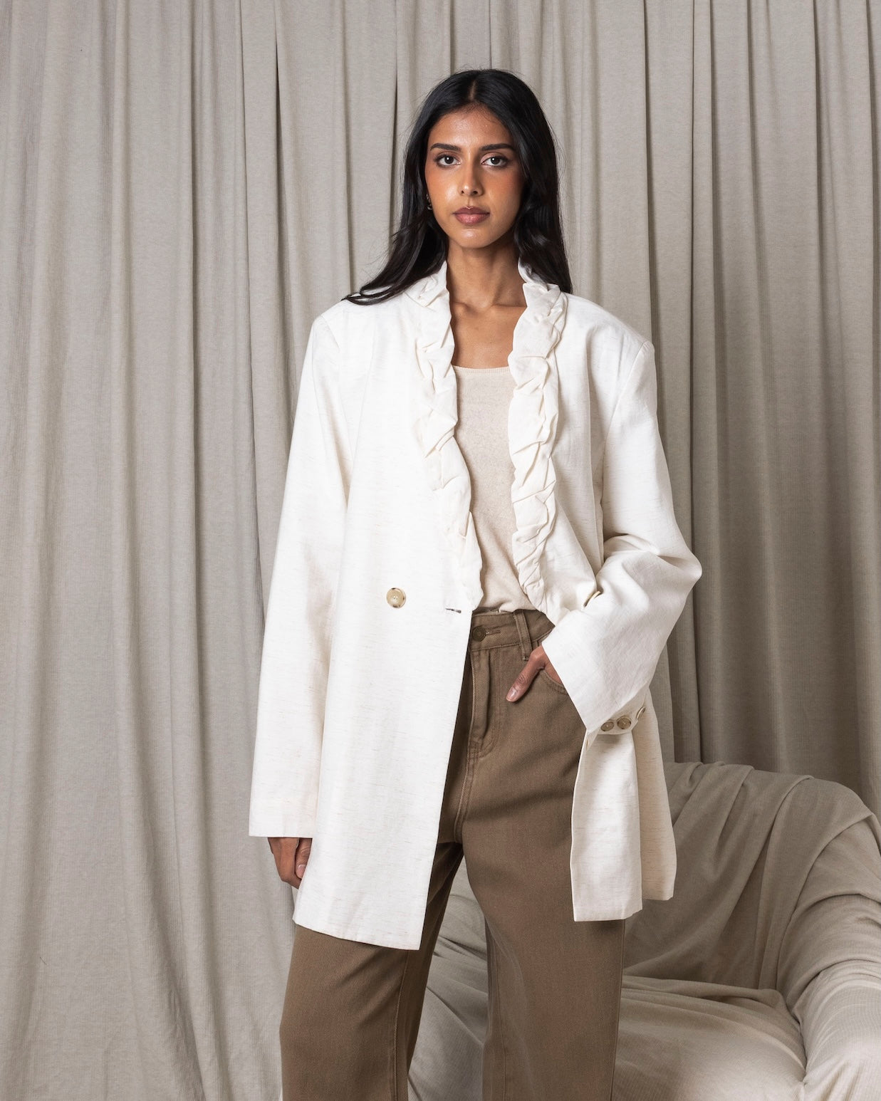 Blazer with Collar Detail