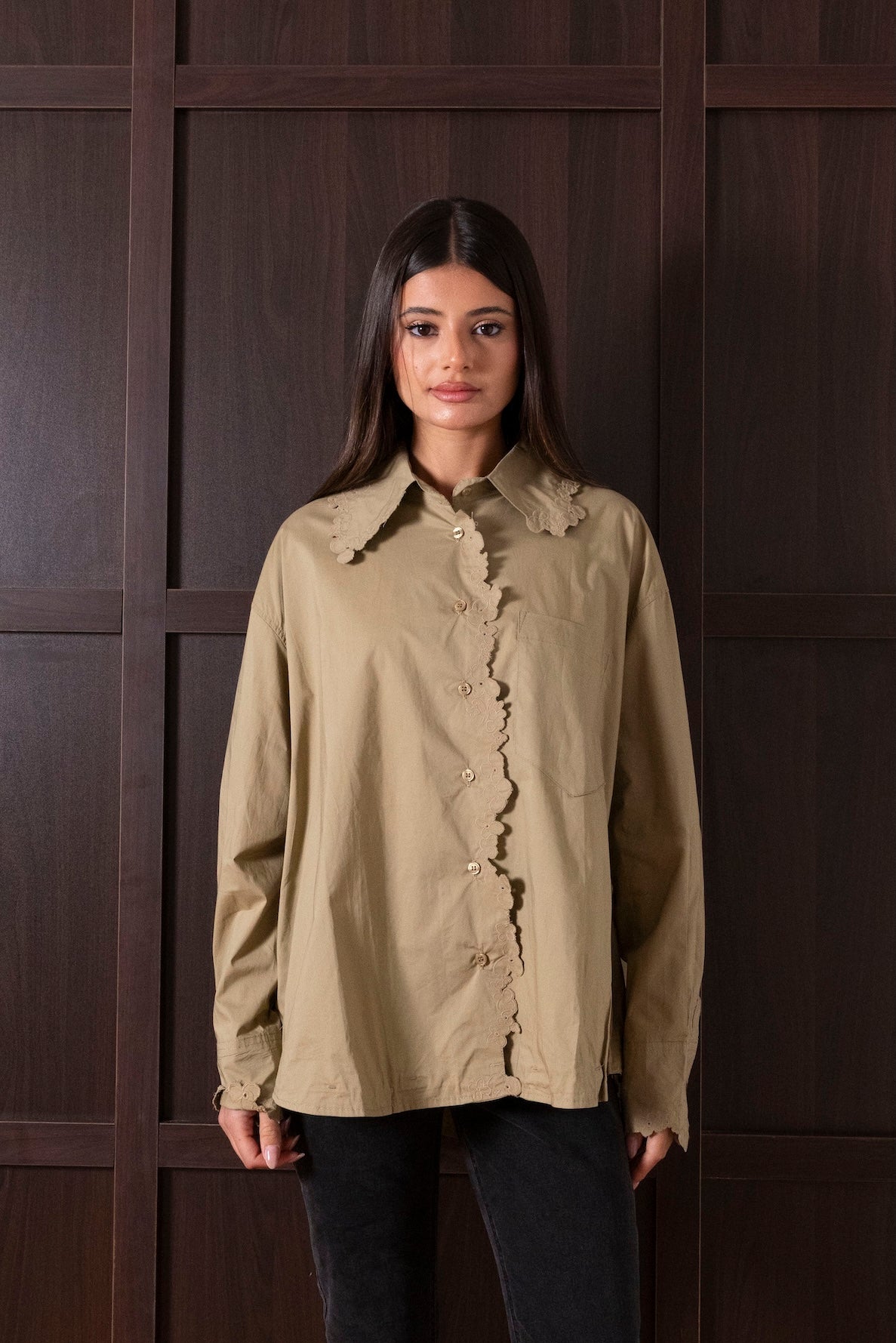 Shirt with Floral Detail