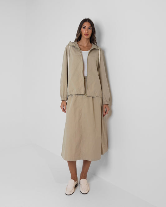 Beige Skirt Set