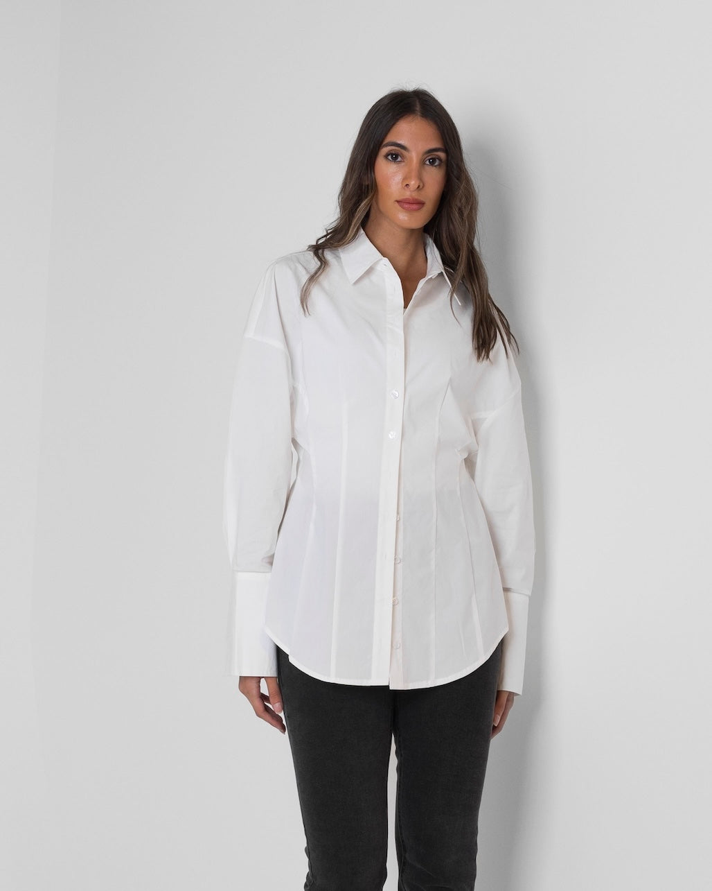 Waisted White Shirt