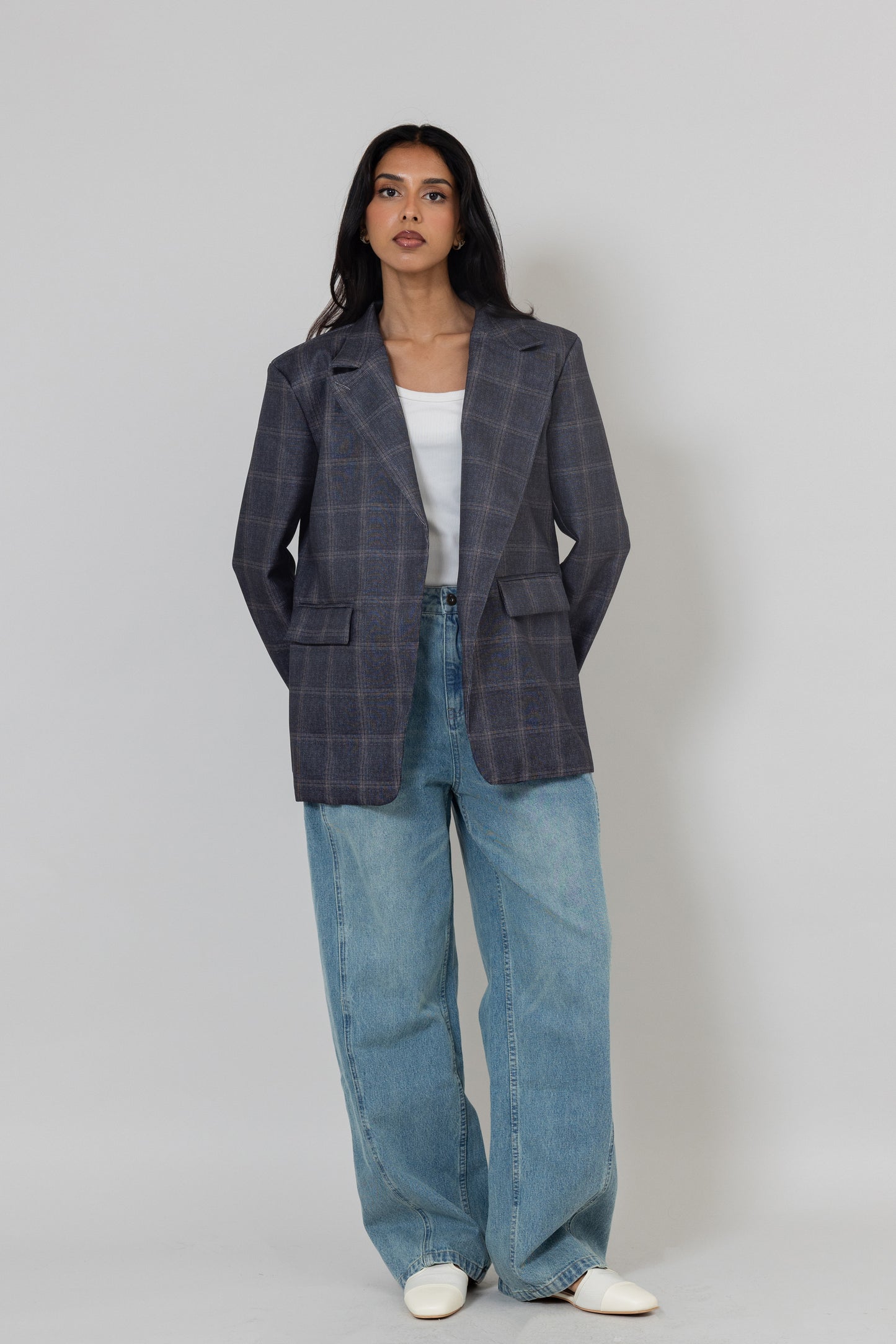 Overlay Checked Jacket