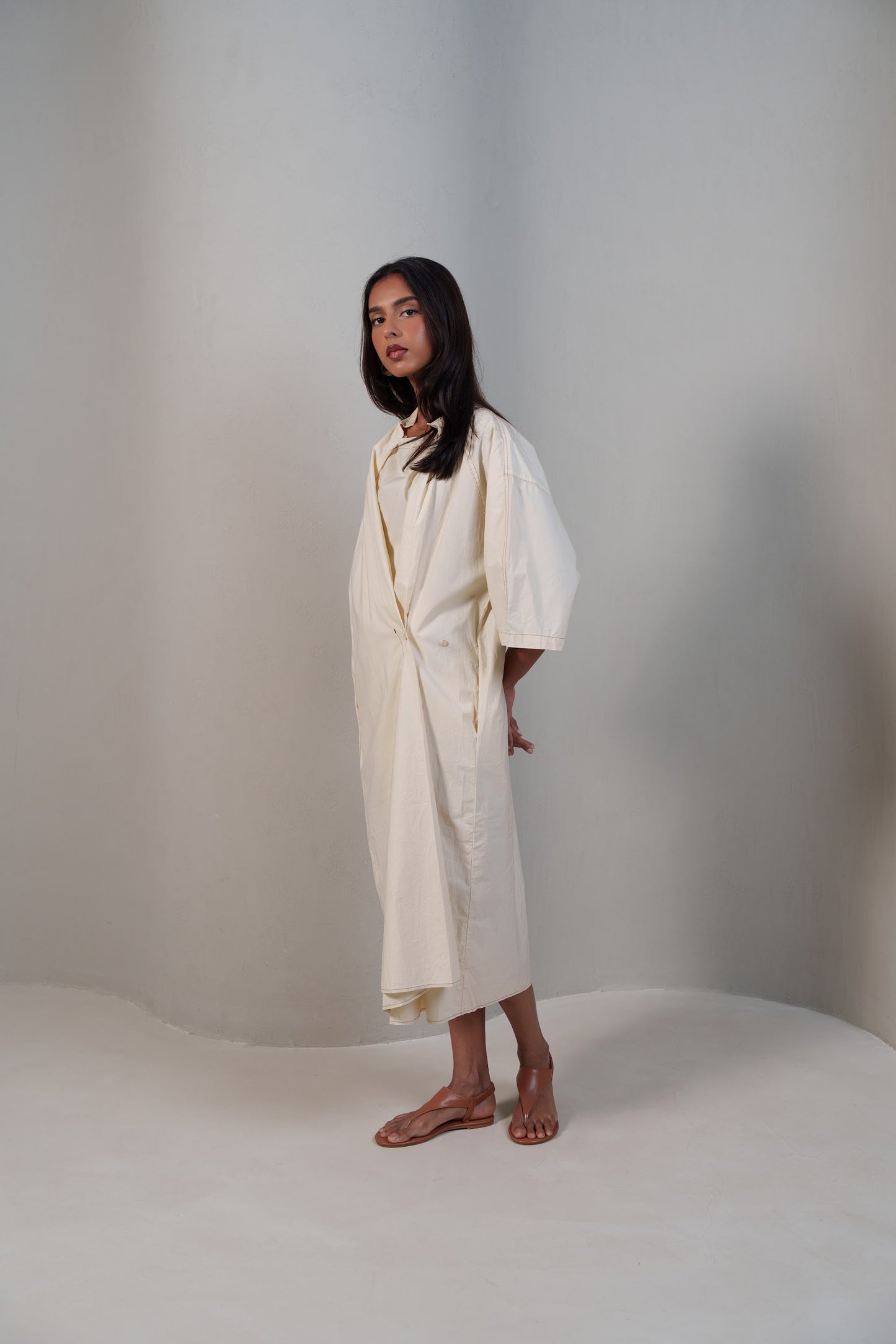 Soft Short Sleeve Midi Dress