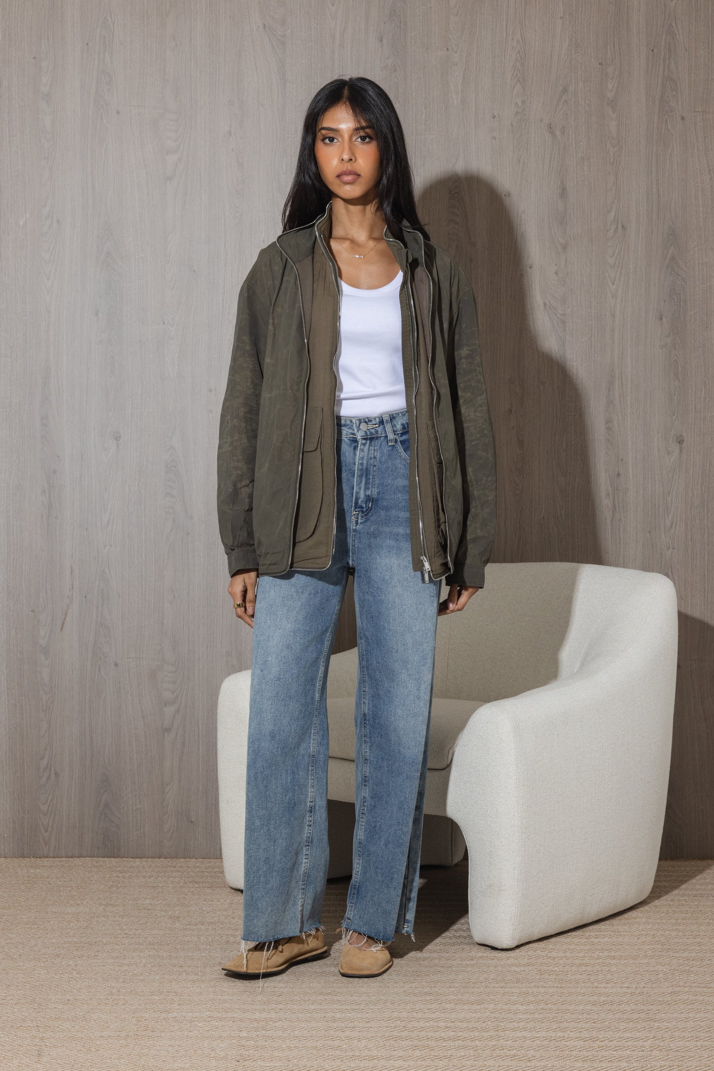 Washed Olive Double Jacket