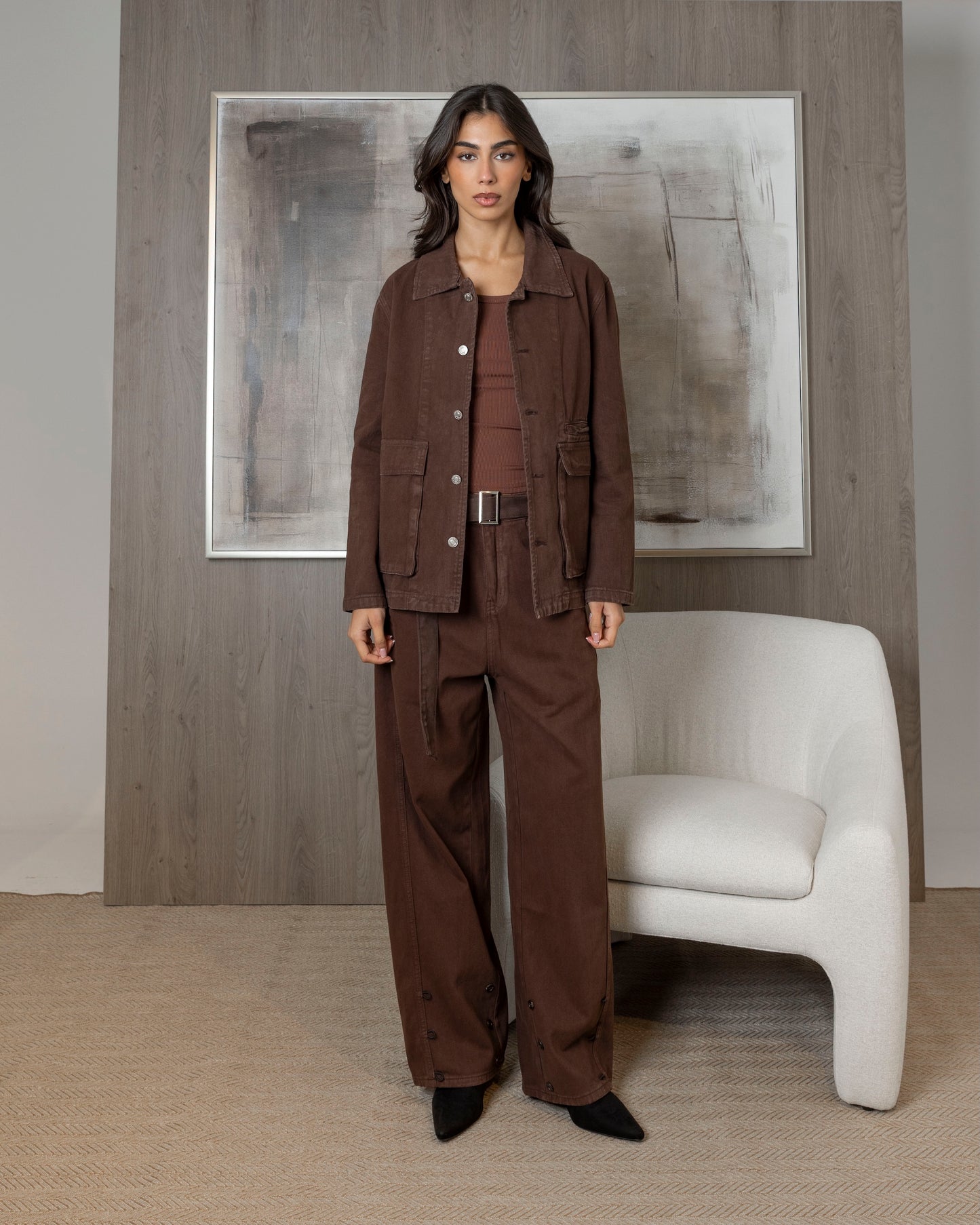 Cocoa Utility Denim Set