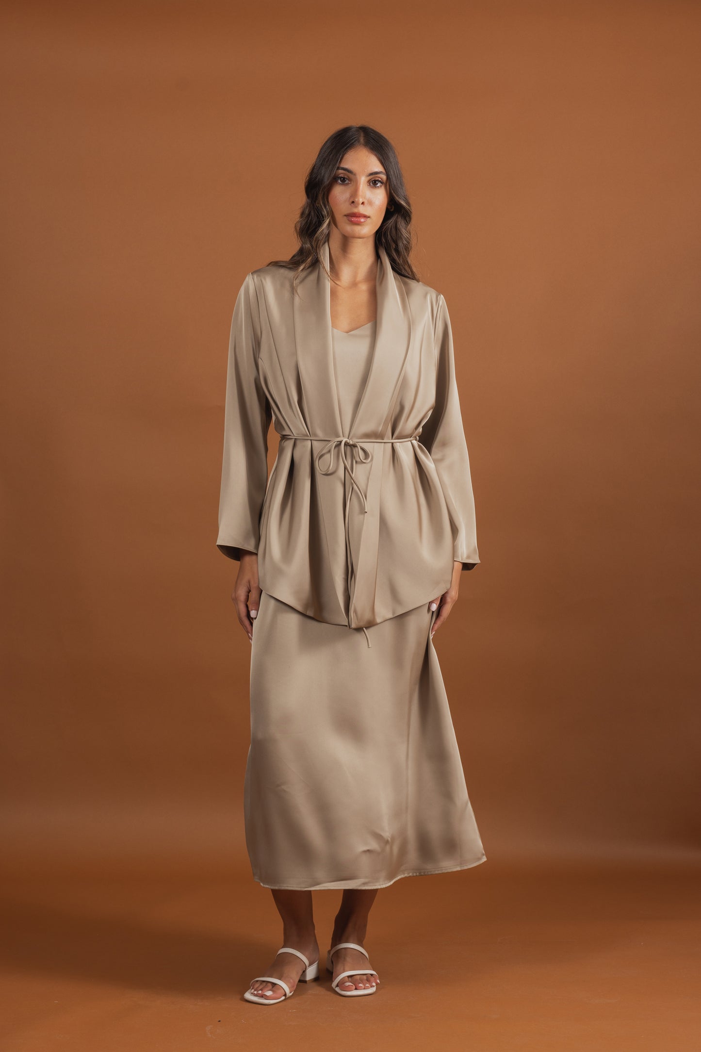 Silk Dress & Jacket Set
