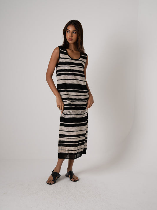 Black & White Striped Dress