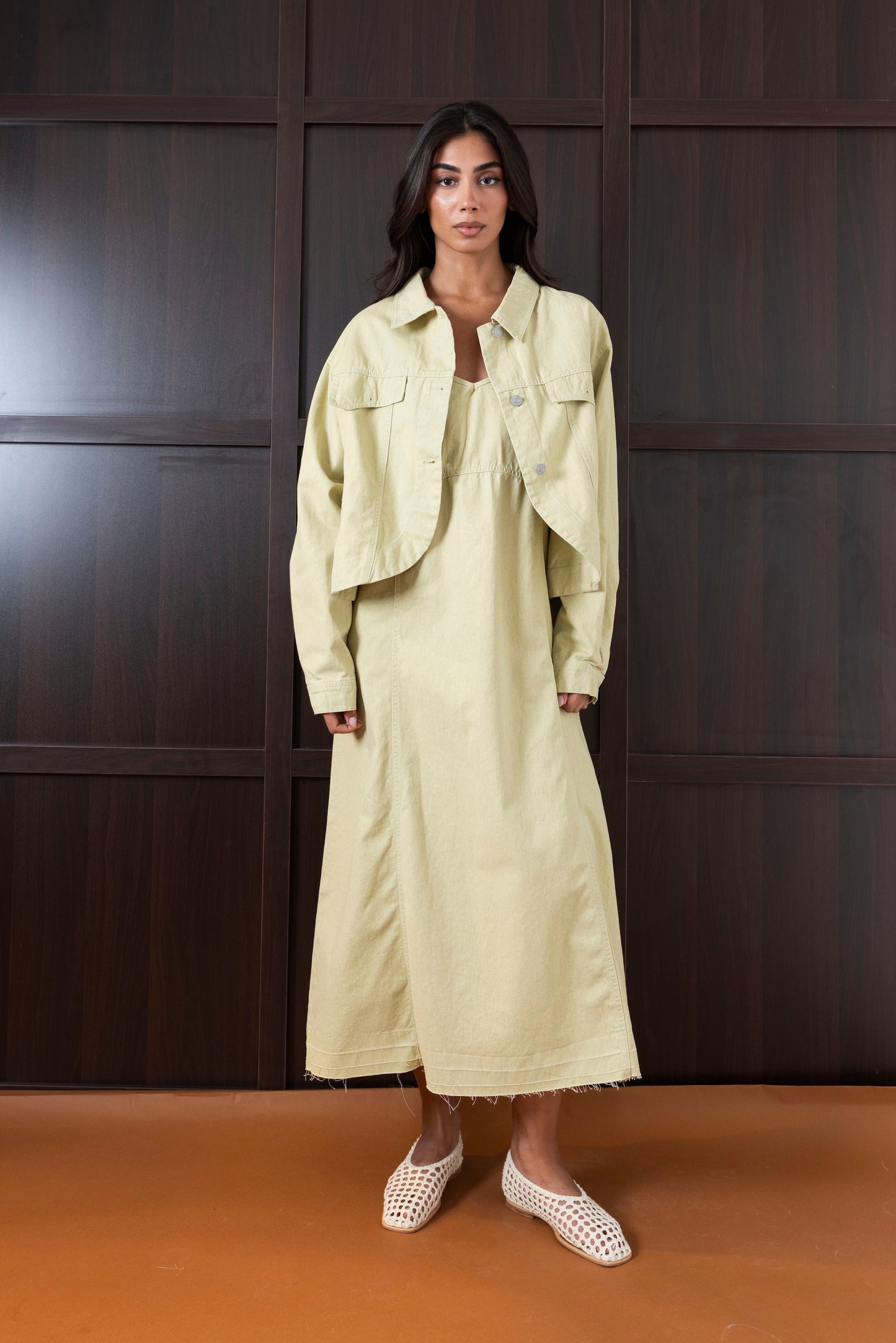 Lime Green Co-ord (Dress & Jacket)