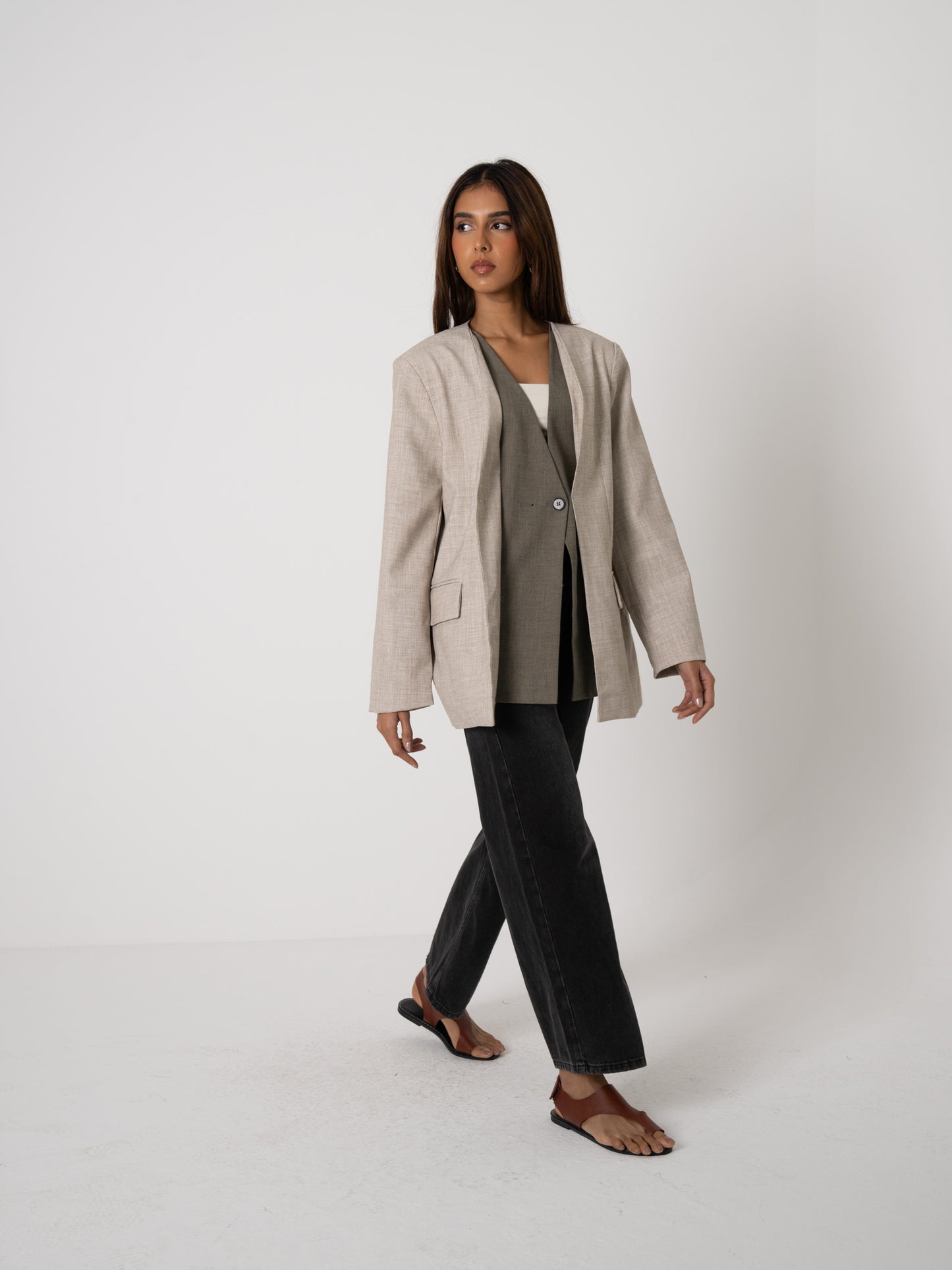 Beige & Khaki Blazer