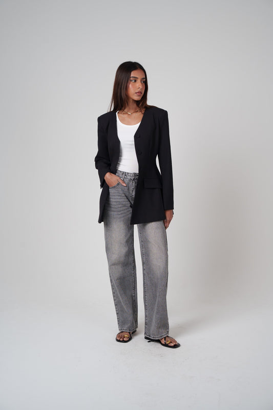 Structured Buttoned Blazer