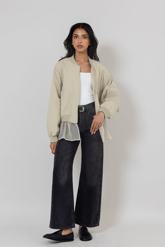 Bomber with Chiffon