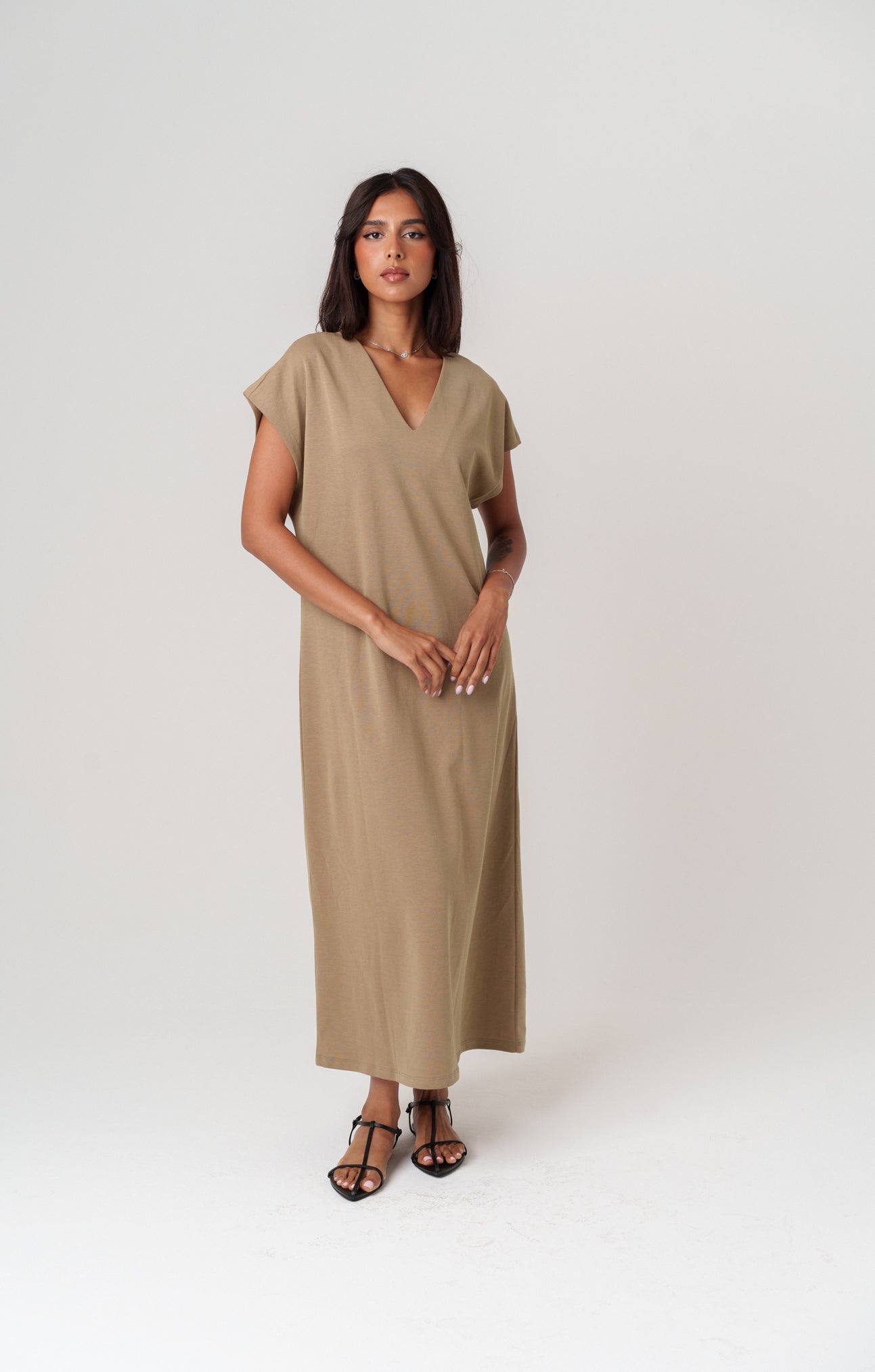 Khaki Long Dress