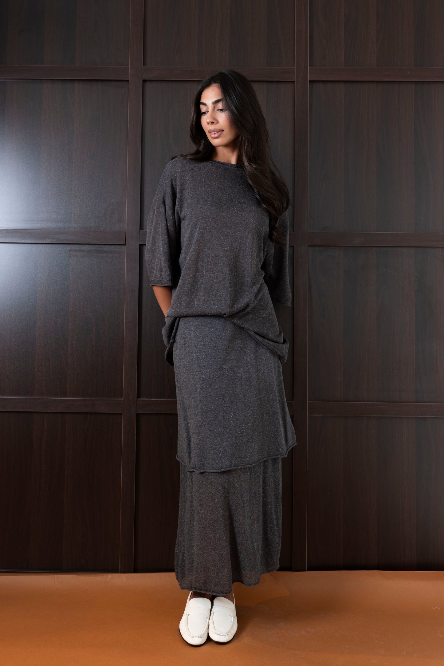 Skirt & Top Light Knit Set