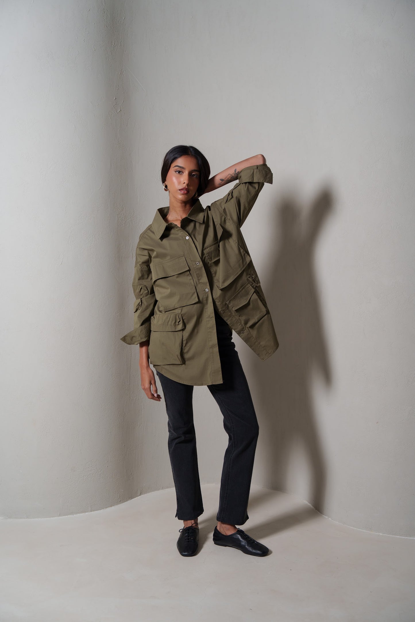 Khaki Cargo Shirt