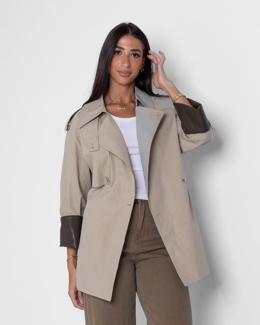 Short Trench with Contrast Fold