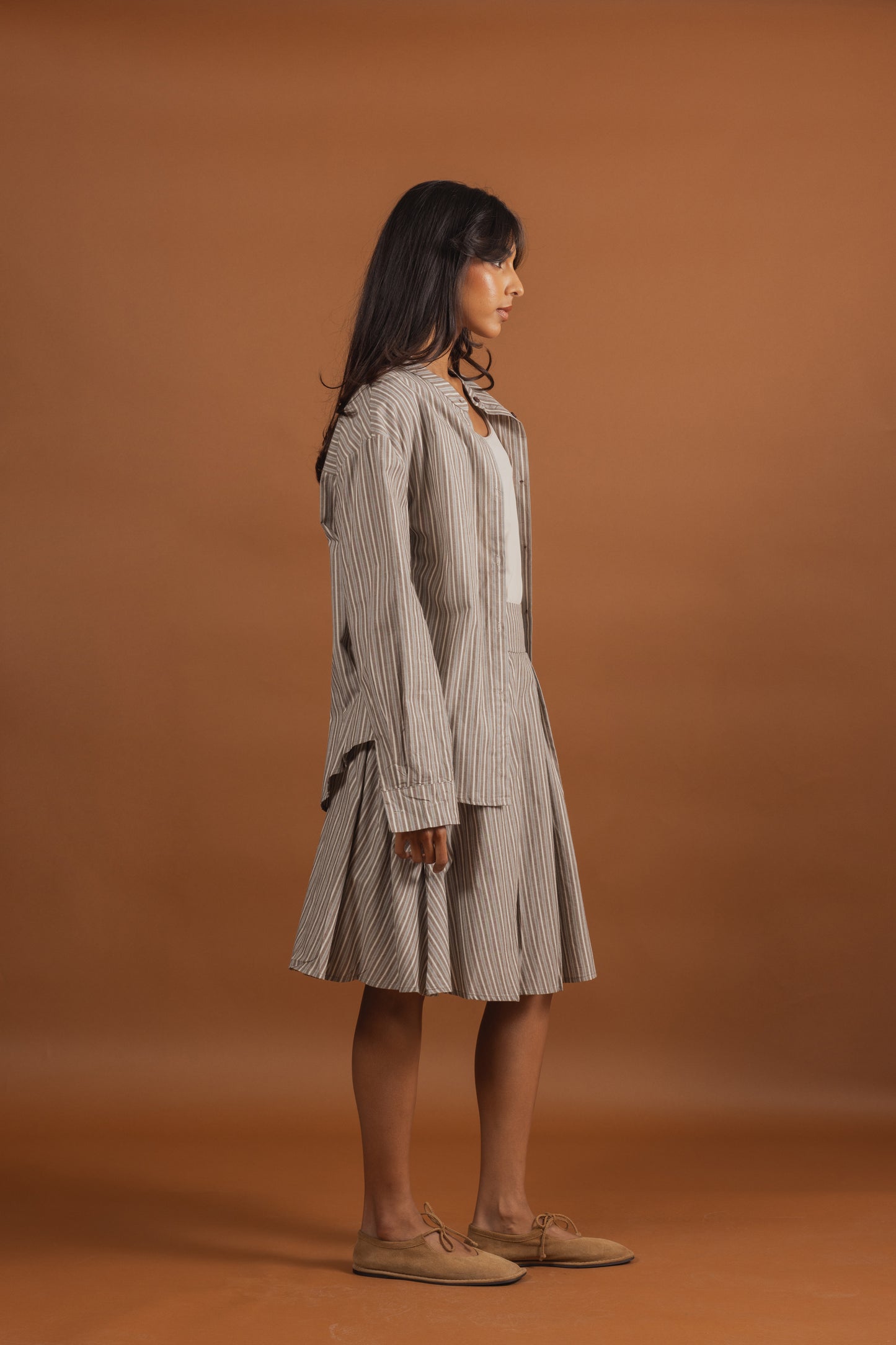 Striped Skirt & Shirt Set (2 colors)