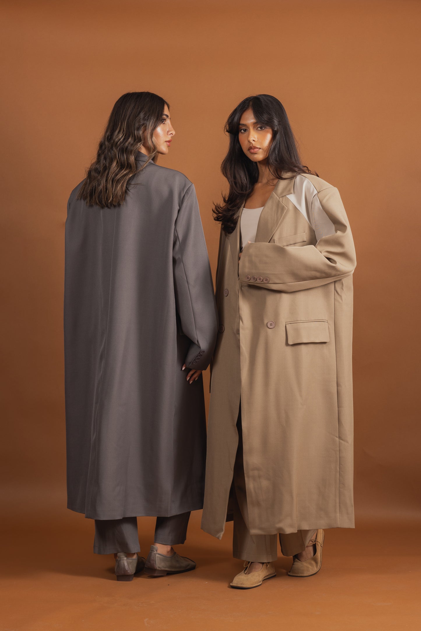 Long Blazer Bicolor Set