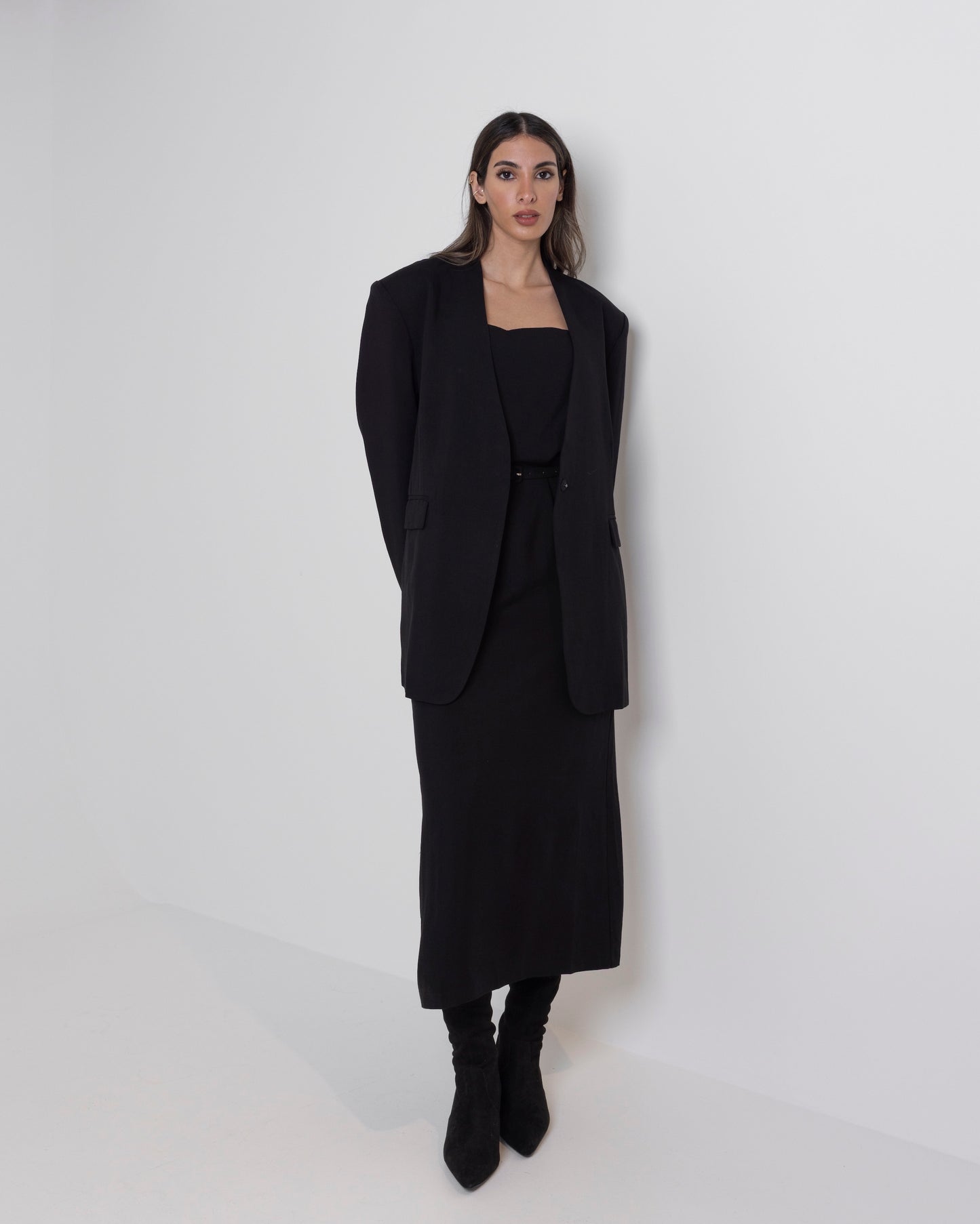 Black Blazer & Dress Set