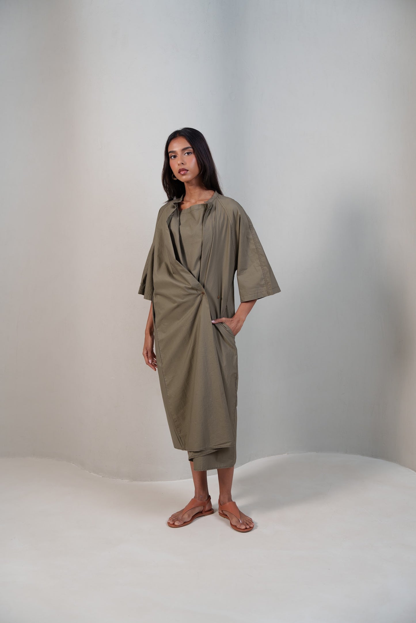 Soft Short Sleeve Midi Dress