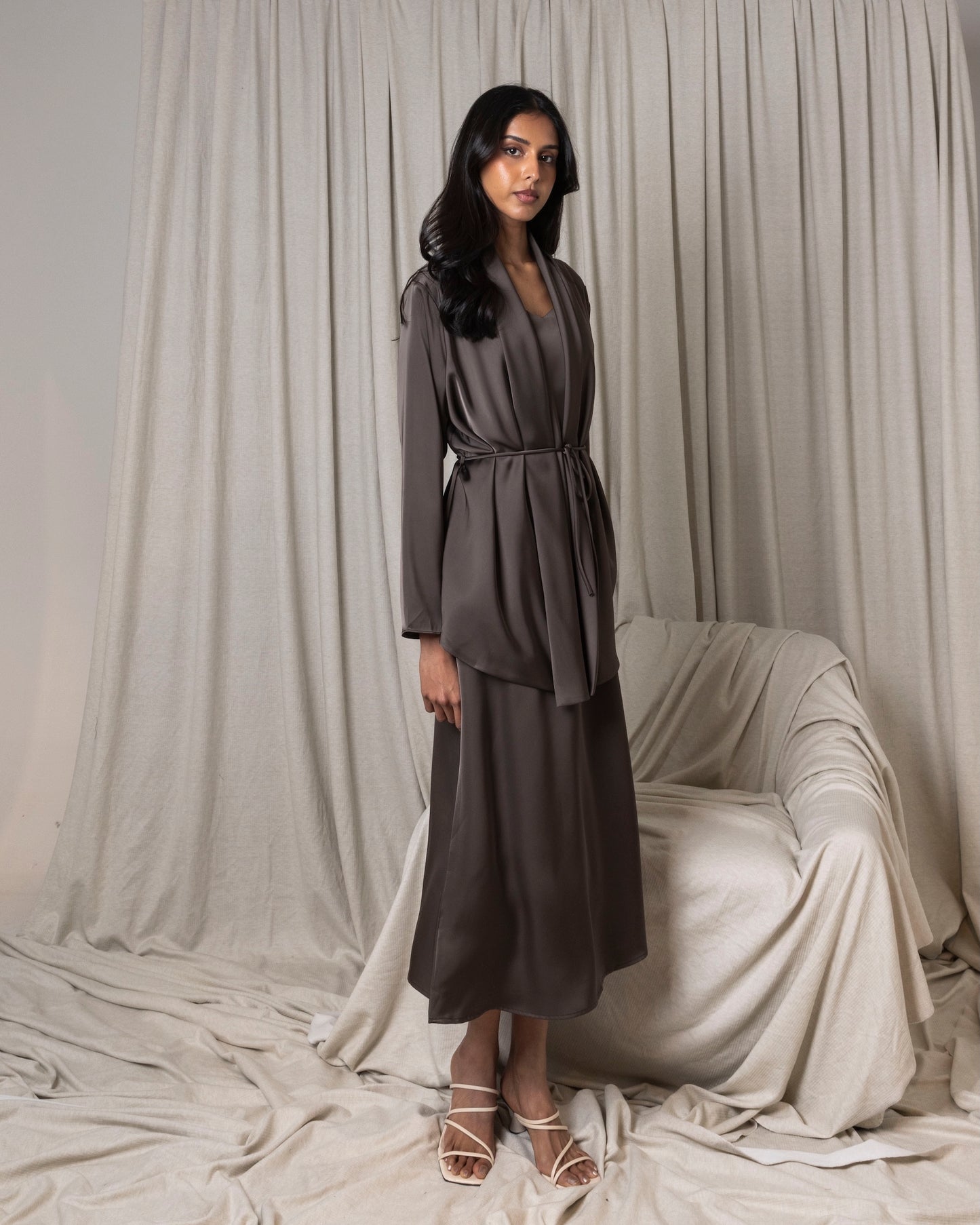 Silk Dress & Jacket Set
