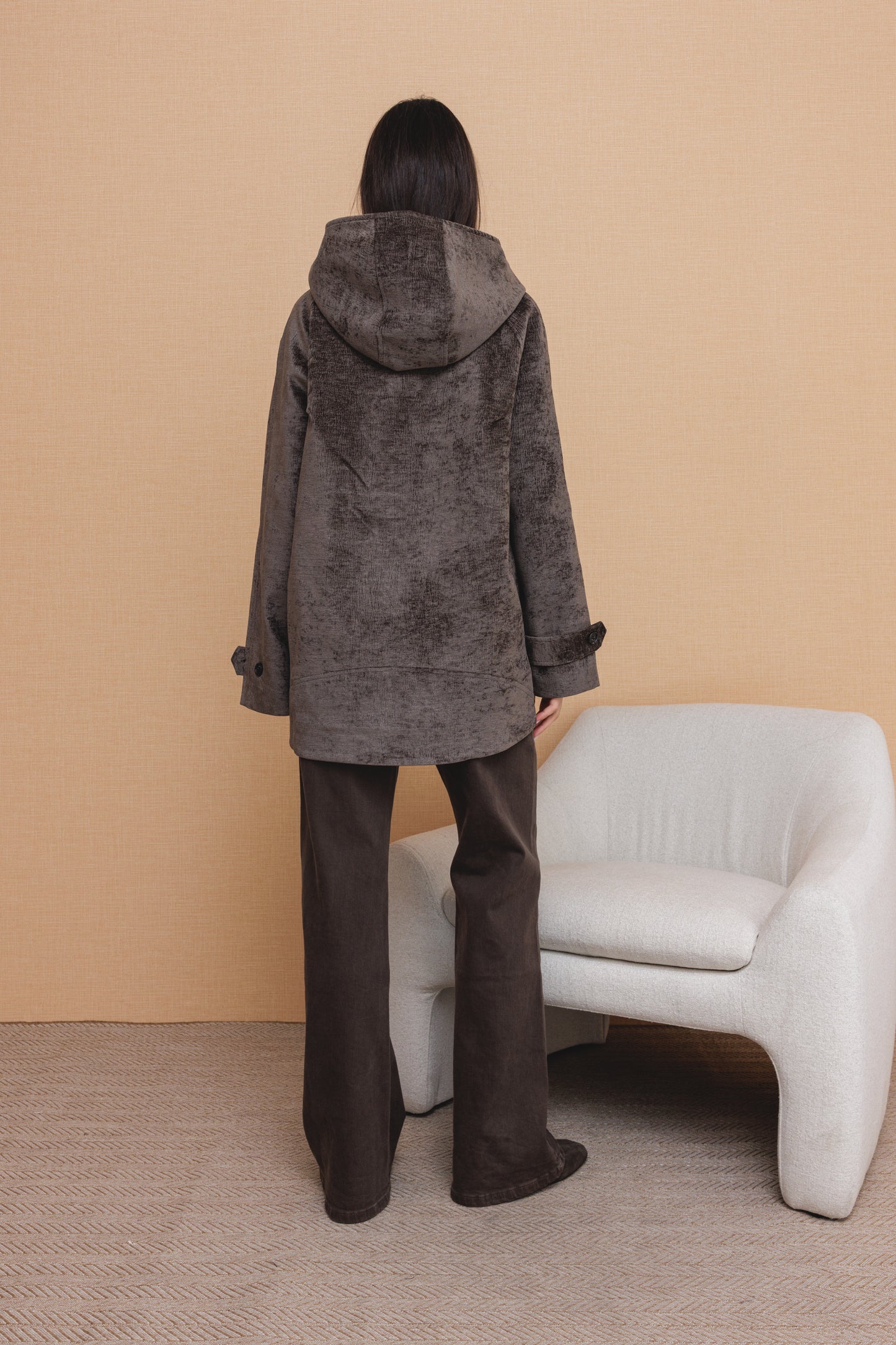 Velvet Short Trench Jacket