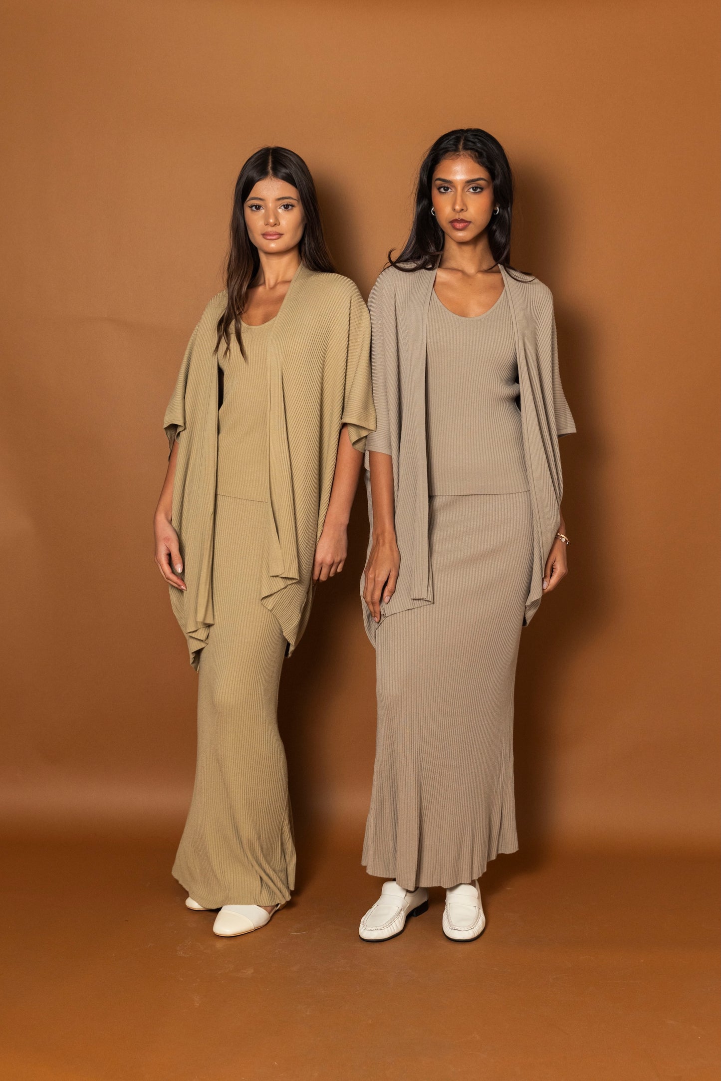 3 Piece Ribbed Skirt Set