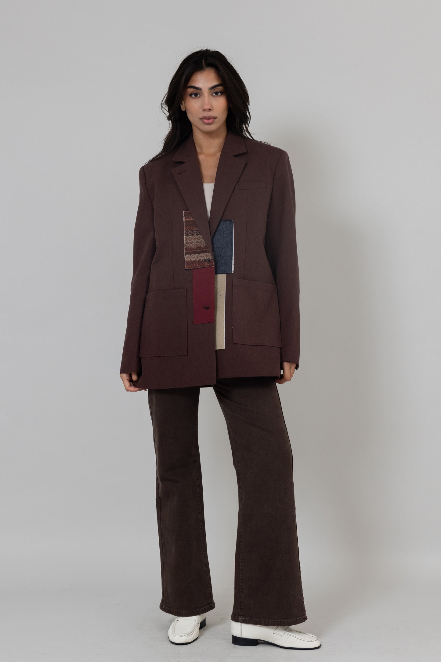 Patchwork Mocha Blazer