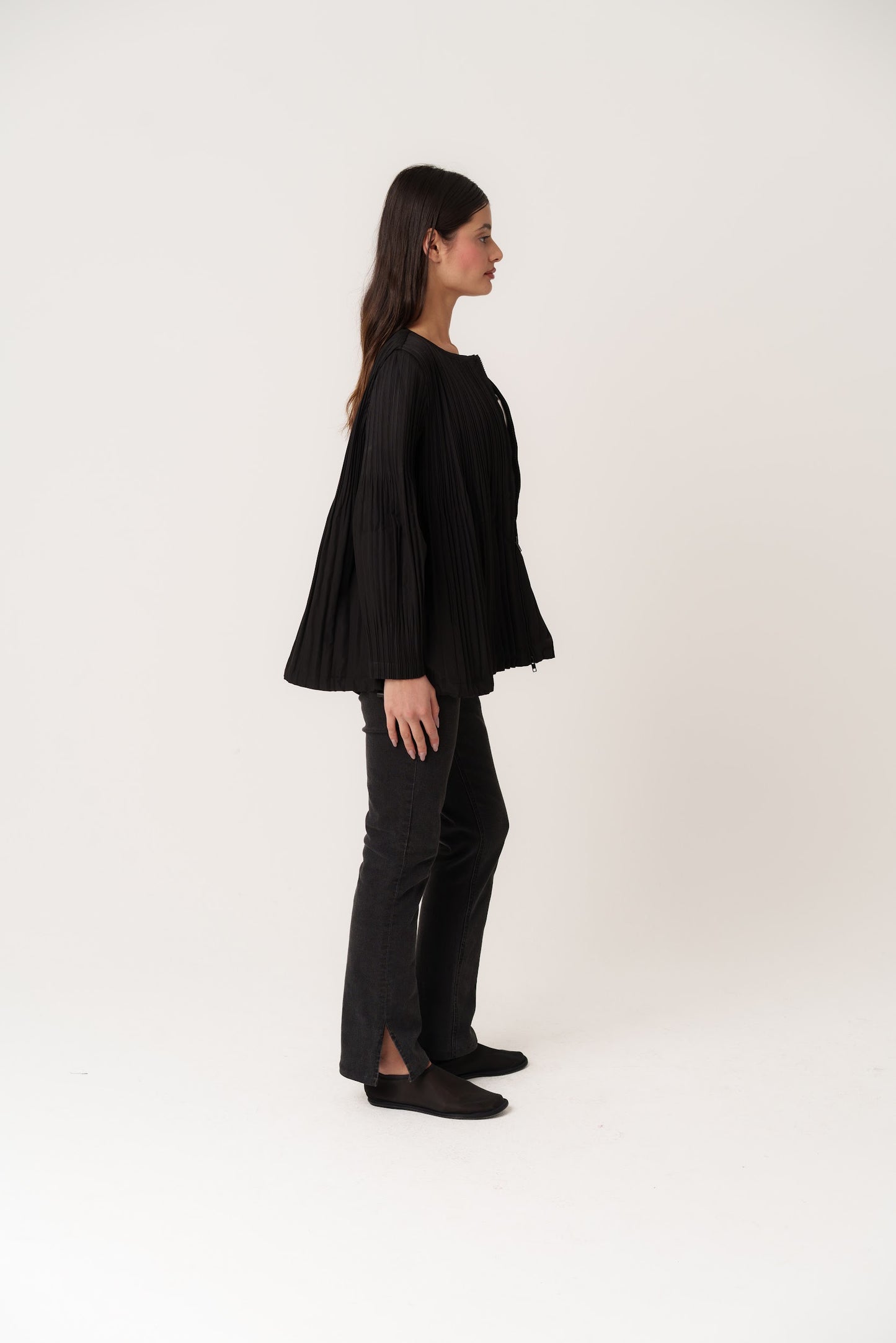 Pleated Black Jacket