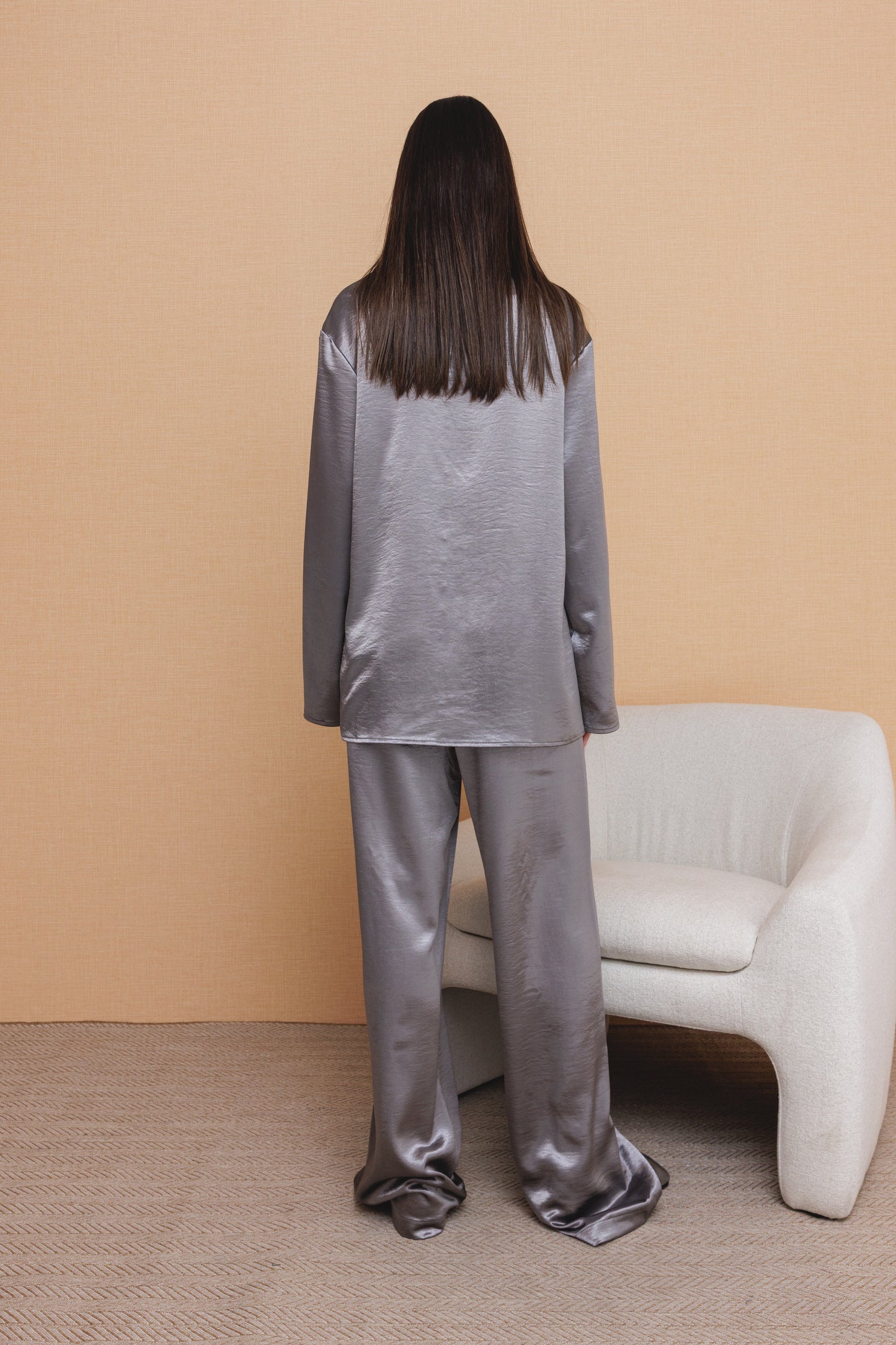 Dark Silver Buttoned Set