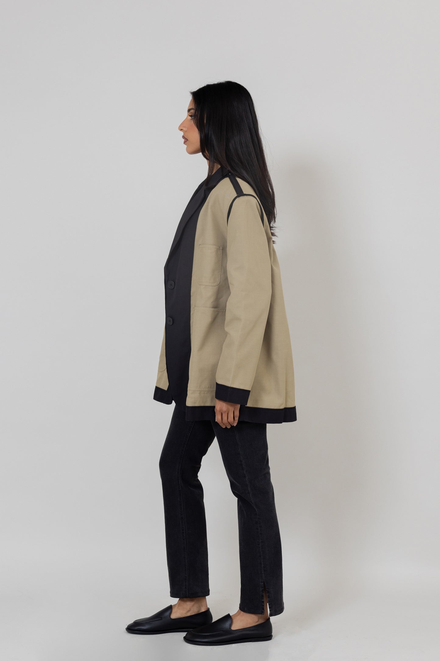 Two Tone Cargo Blazer