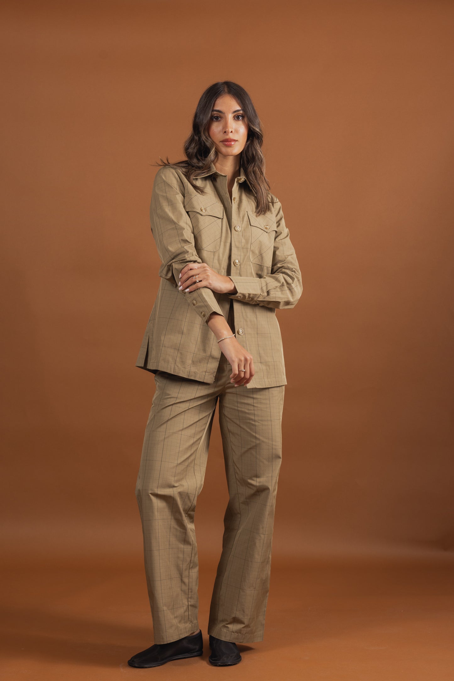 Olive Green Grid Set