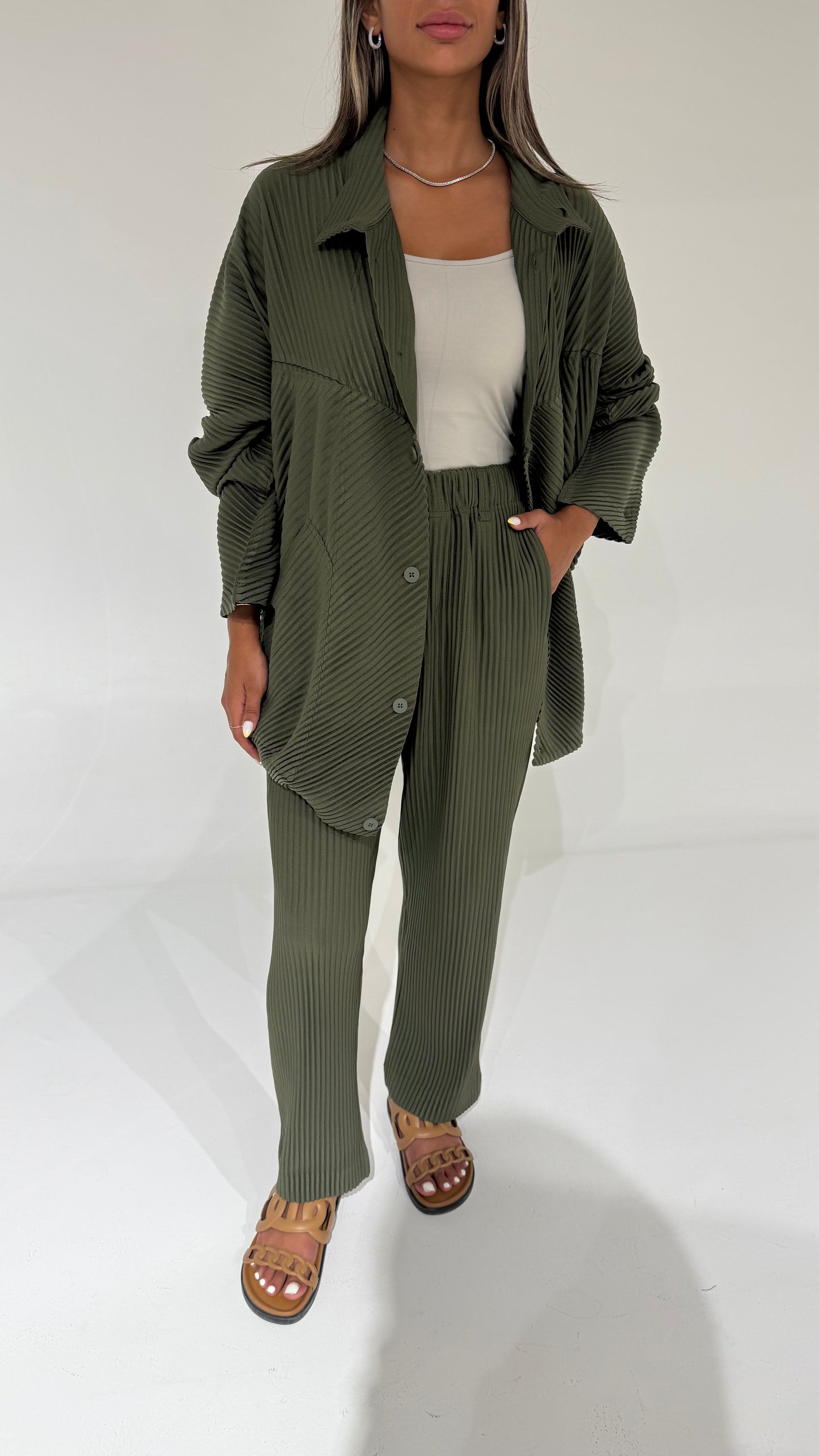 Pleated Set Bomber Style Set