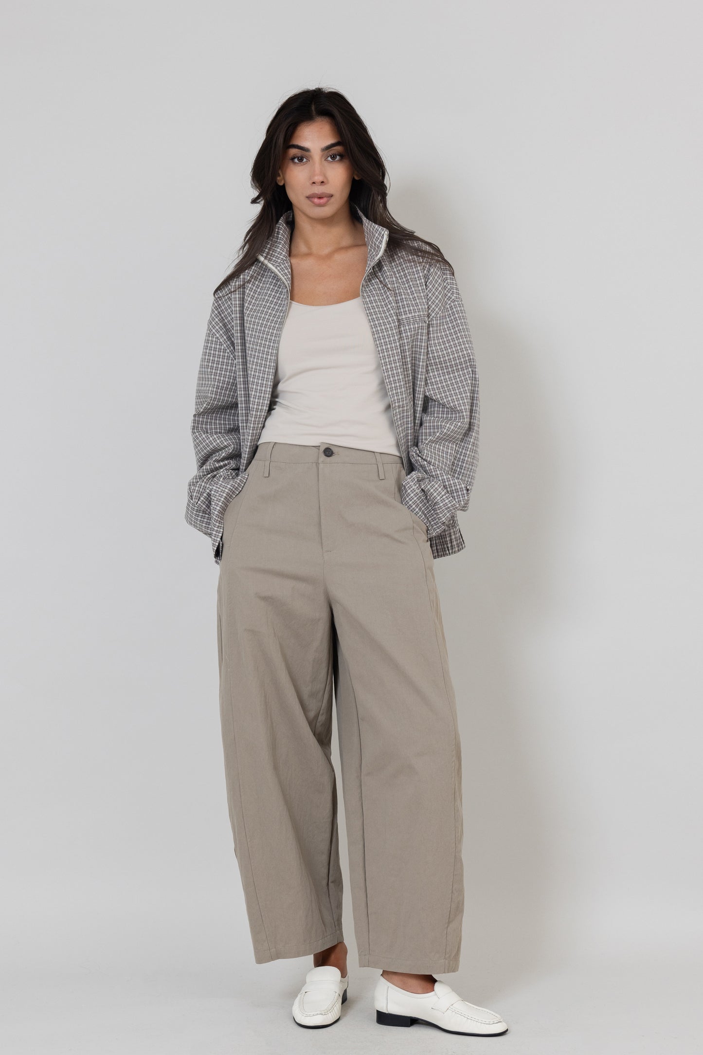 Light Plaid Bomber