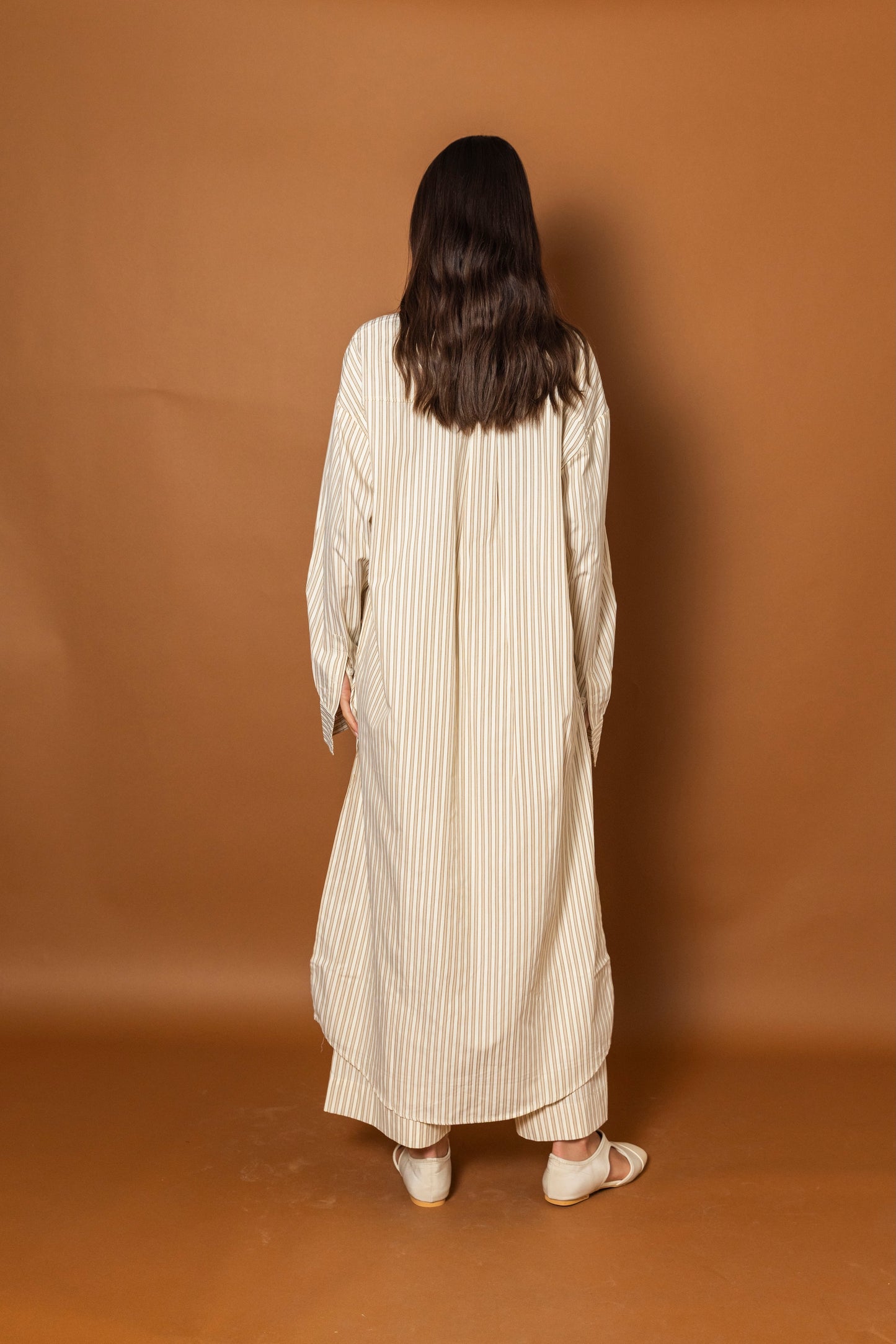 Striped Summer Set with Long Shirt