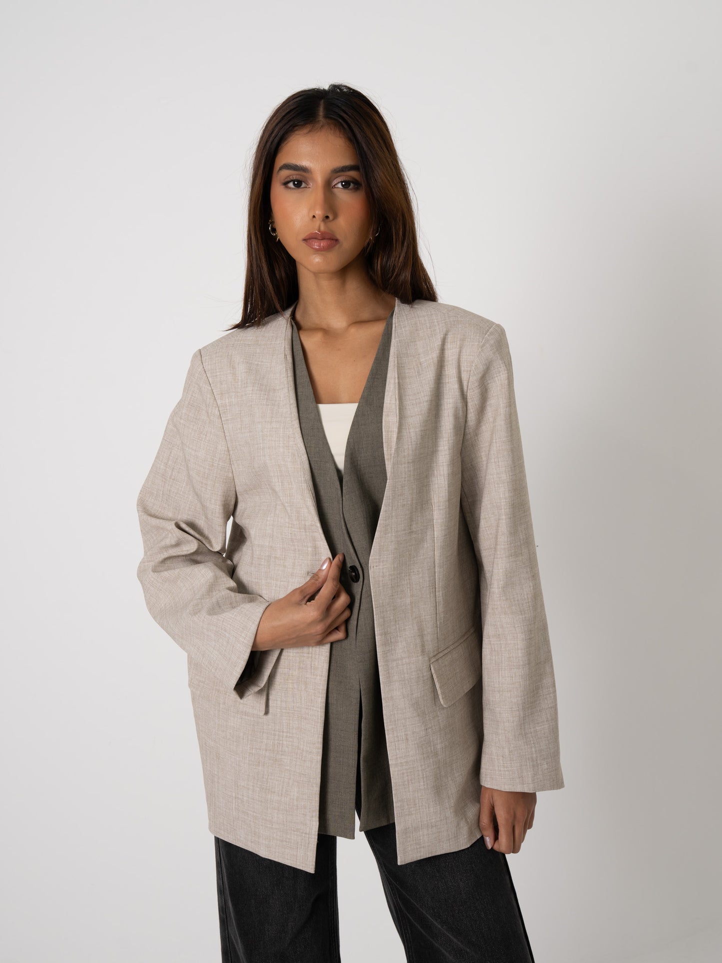 Beige & Khaki Blazer